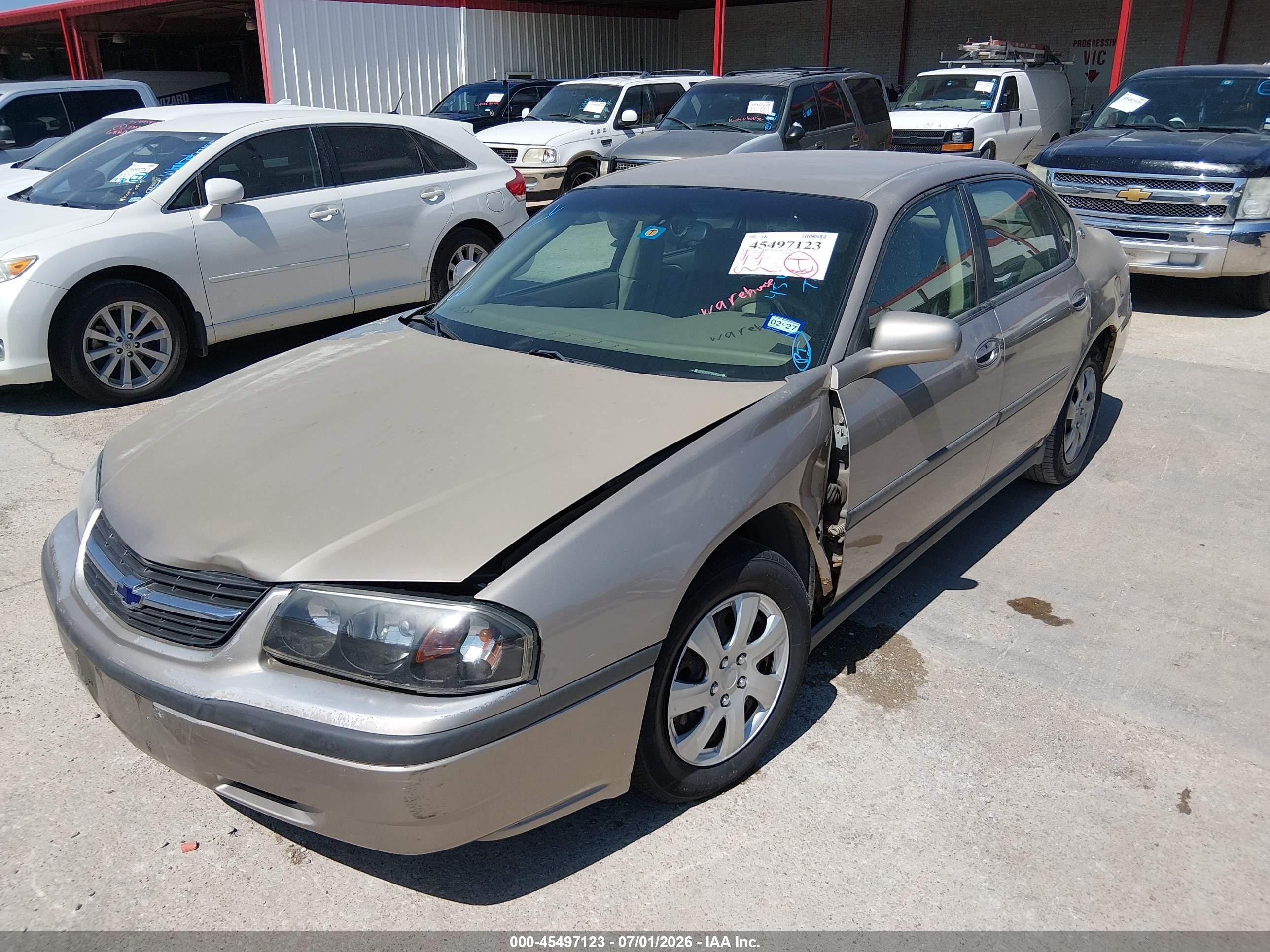 2003 Chevrolet Impala   Gold vin: 2G1WF52E339164246