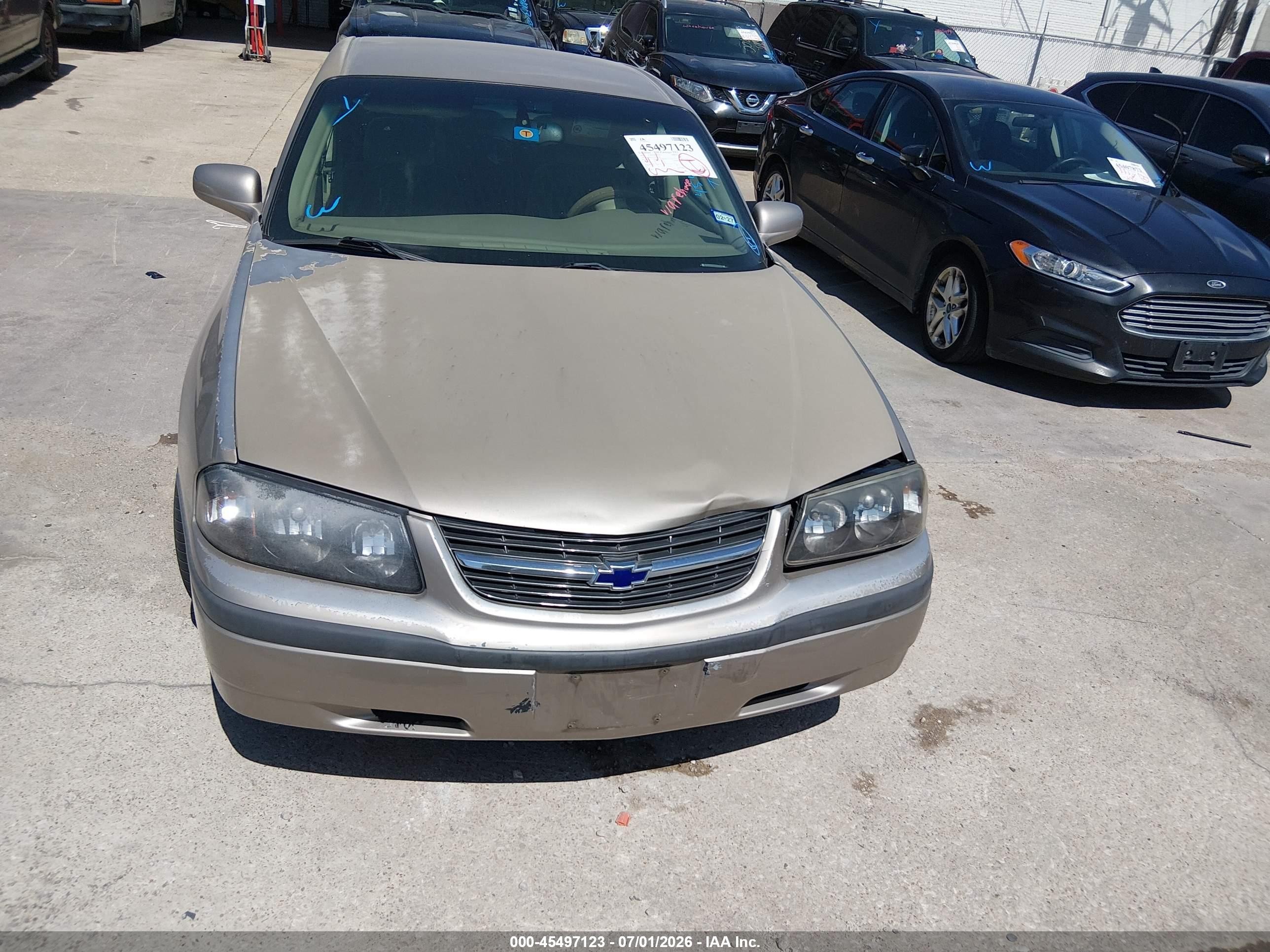 2003 Chevrolet Impala   Gold vin: 2G1WF52E339164246