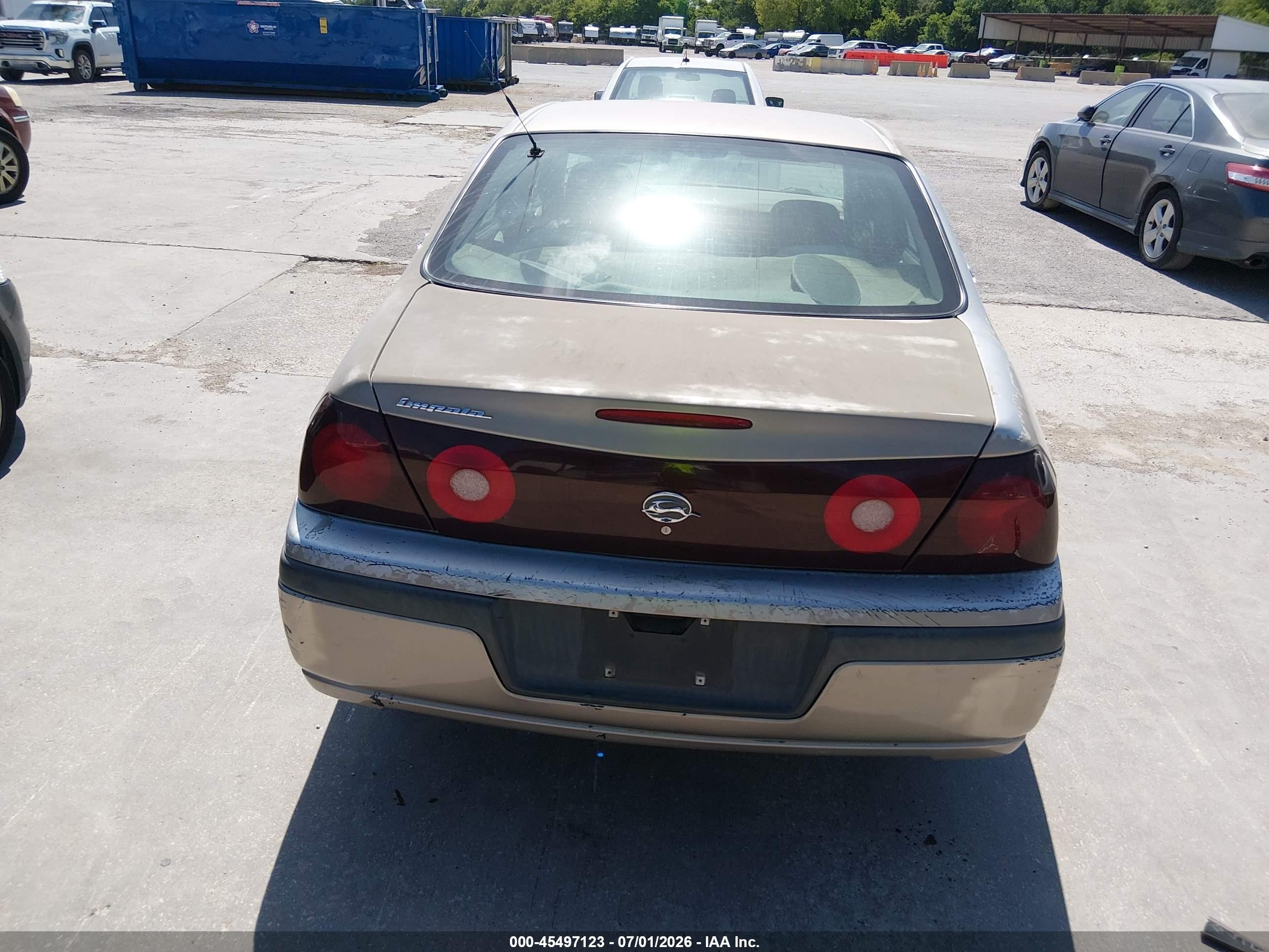 2003 Chevrolet Impala   Gold vin: 2G1WF52E339164246