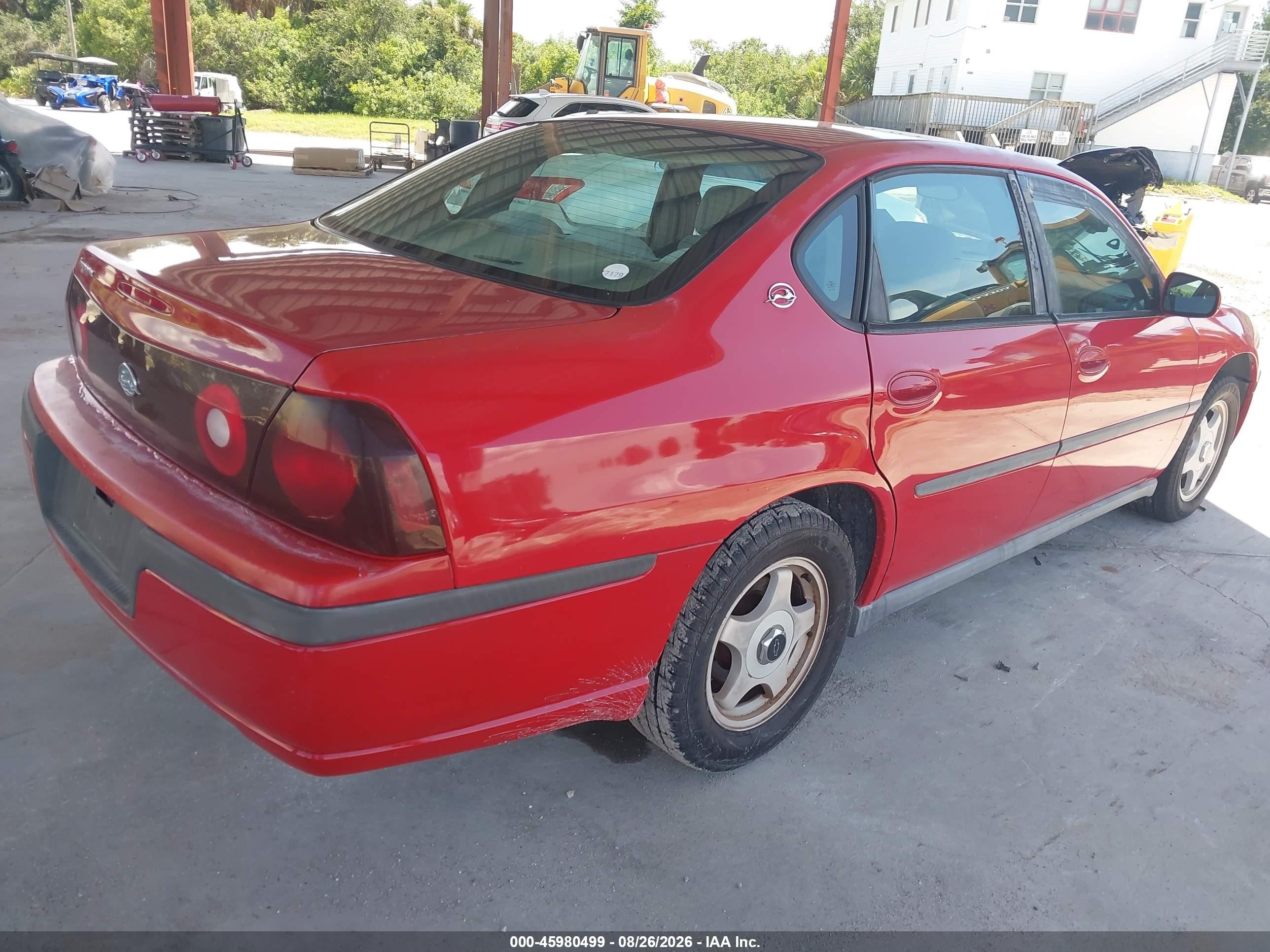 2003 Chevrolet Impala   Red vin: 2G1WF52E339289053