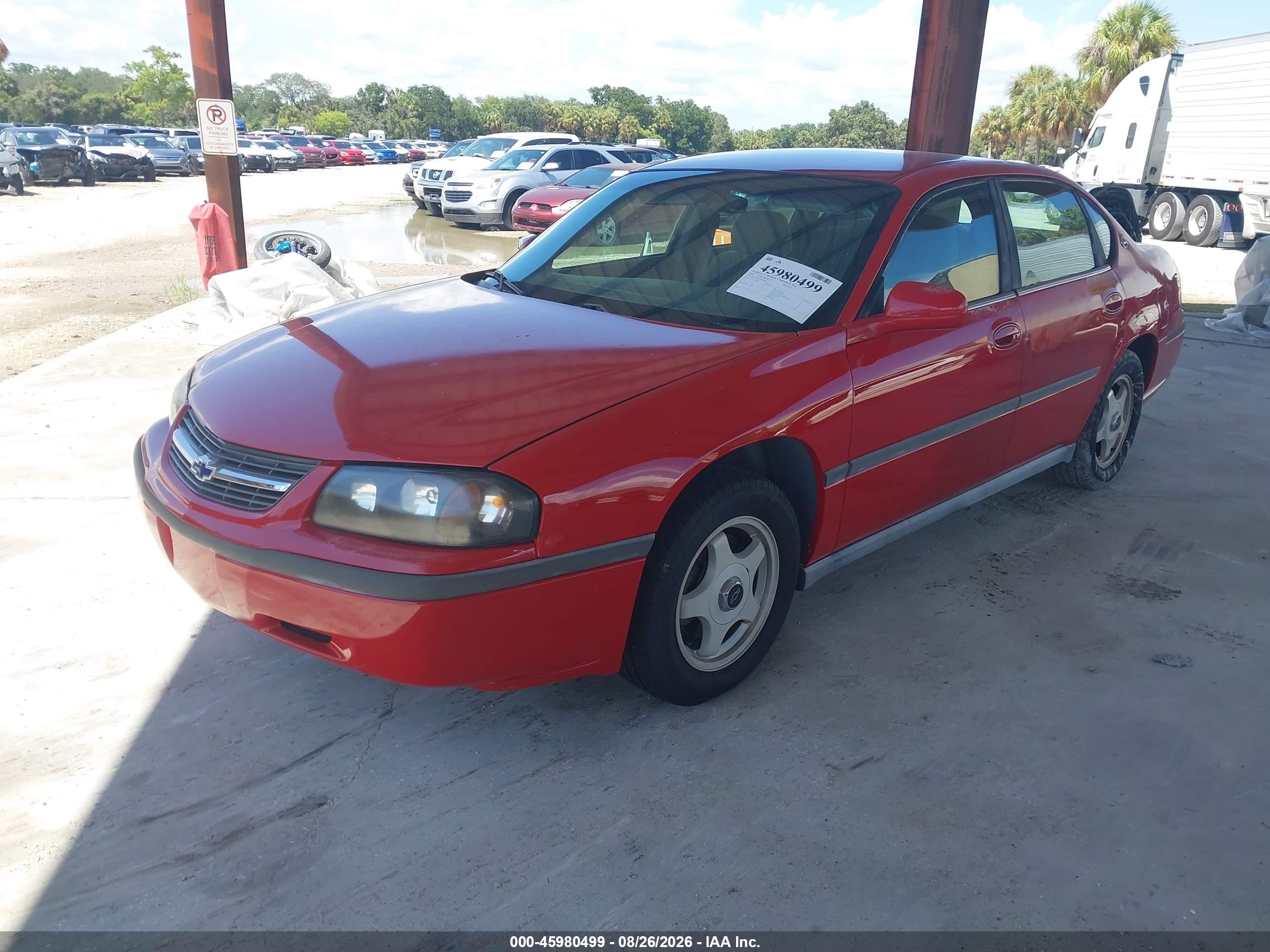 2003 Chevrolet Impala   Red vin: 2G1WF52E339289053