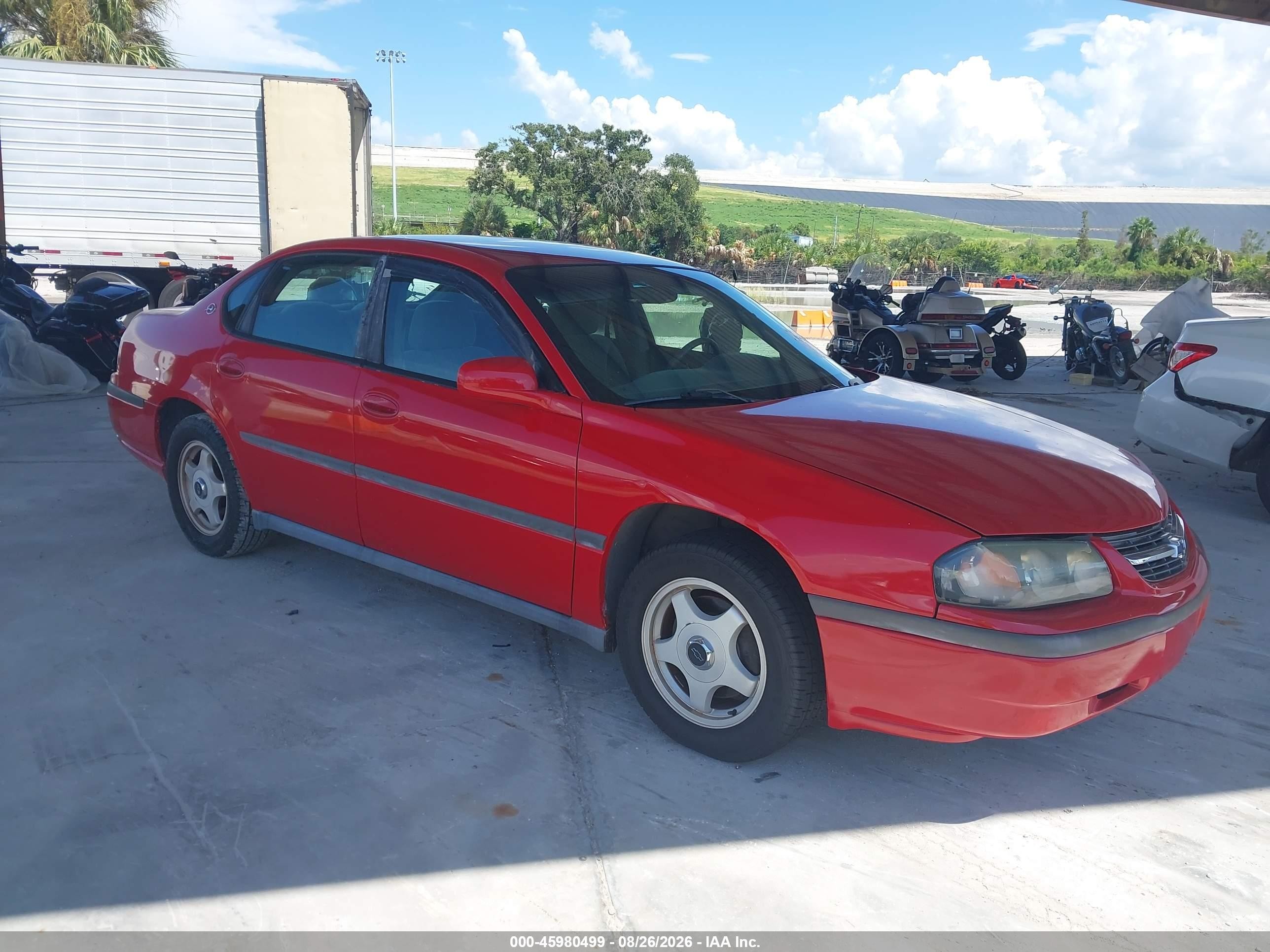 2003 Chevrolet Impala   Red vin: 2G1WF52E339289053