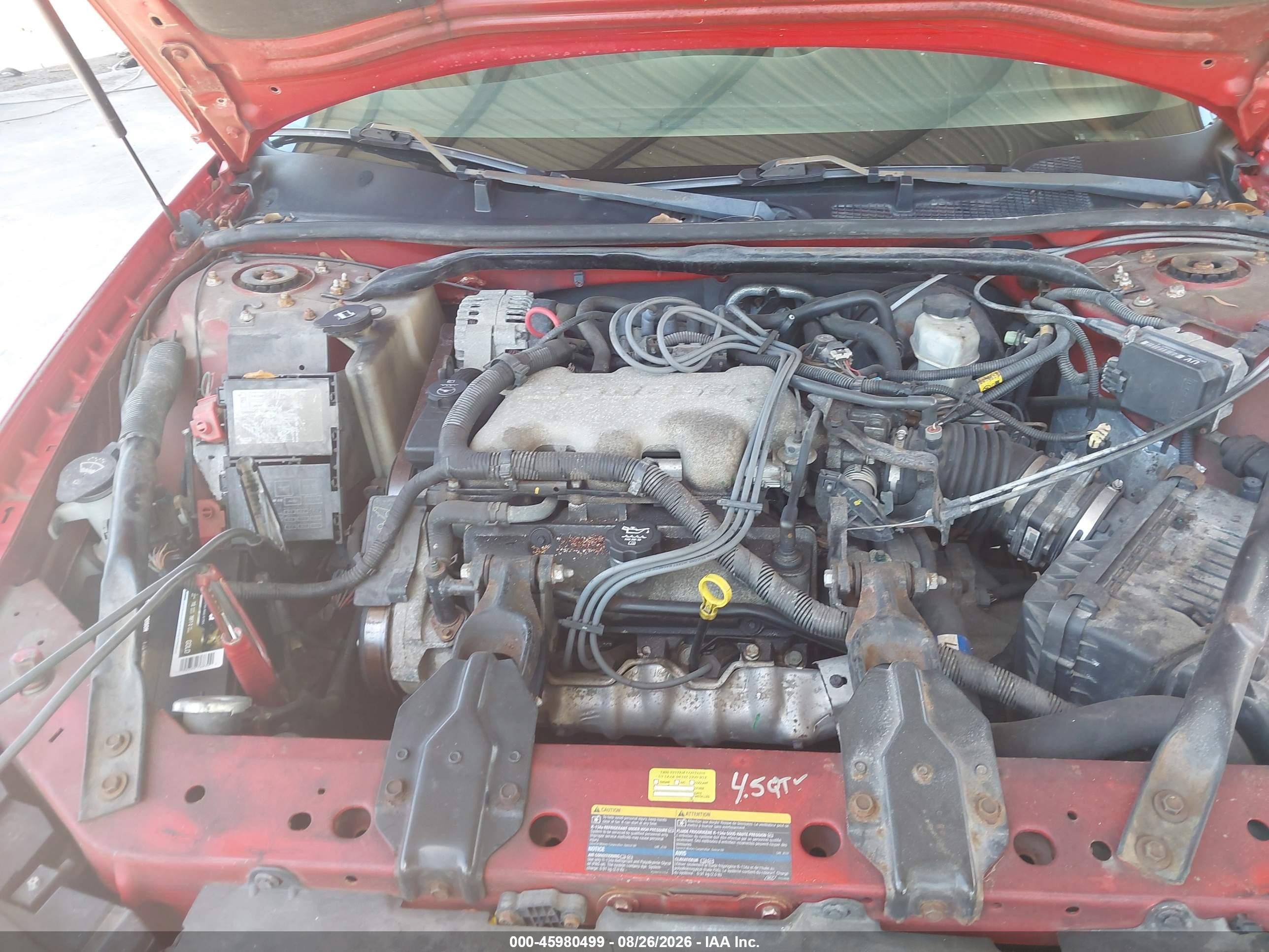 2003 Chevrolet Impala   Red vin: 2G1WF52E339289053