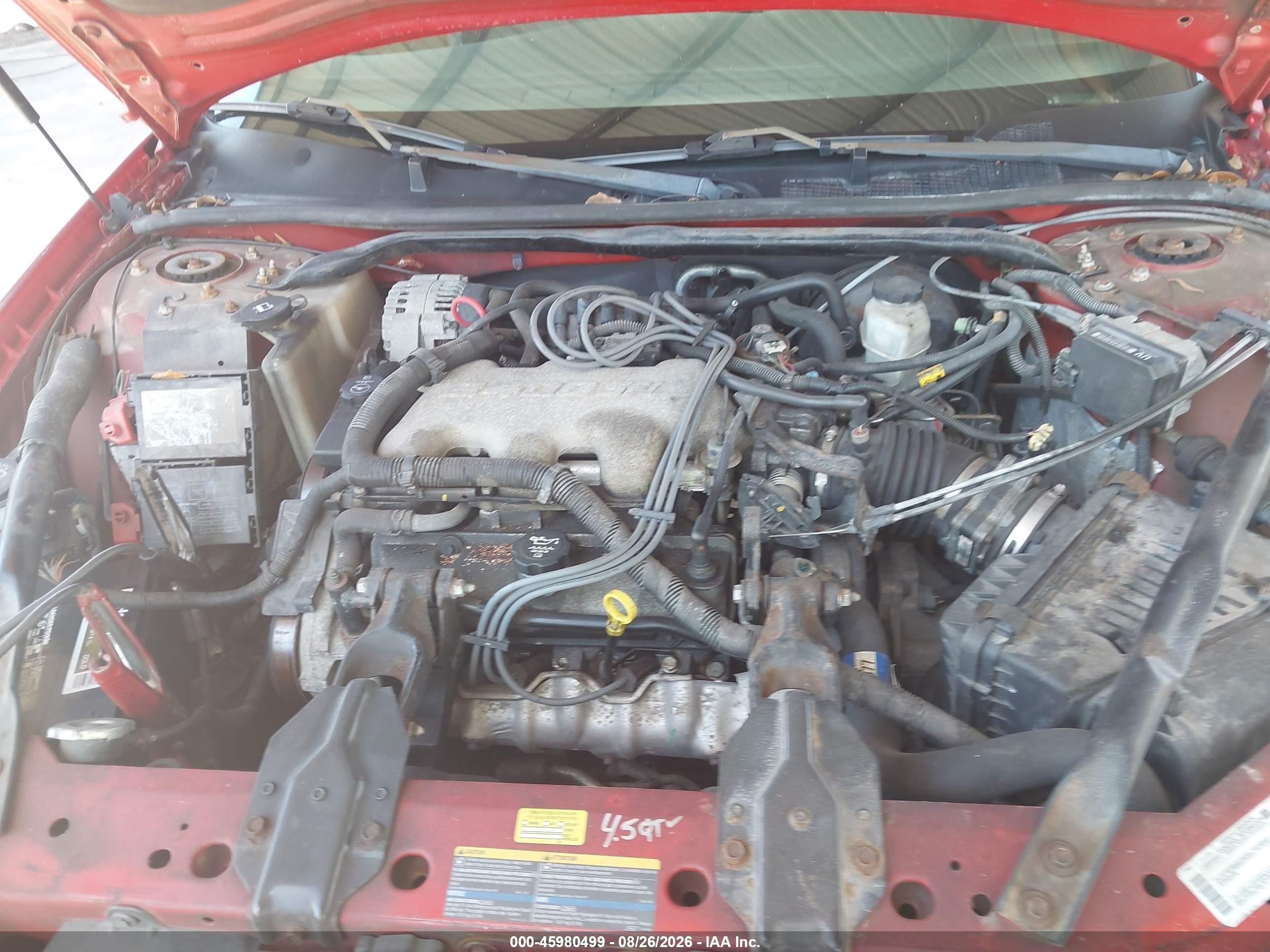 2003 Chevrolet Impala   Red vin: 2G1WF52E339289053