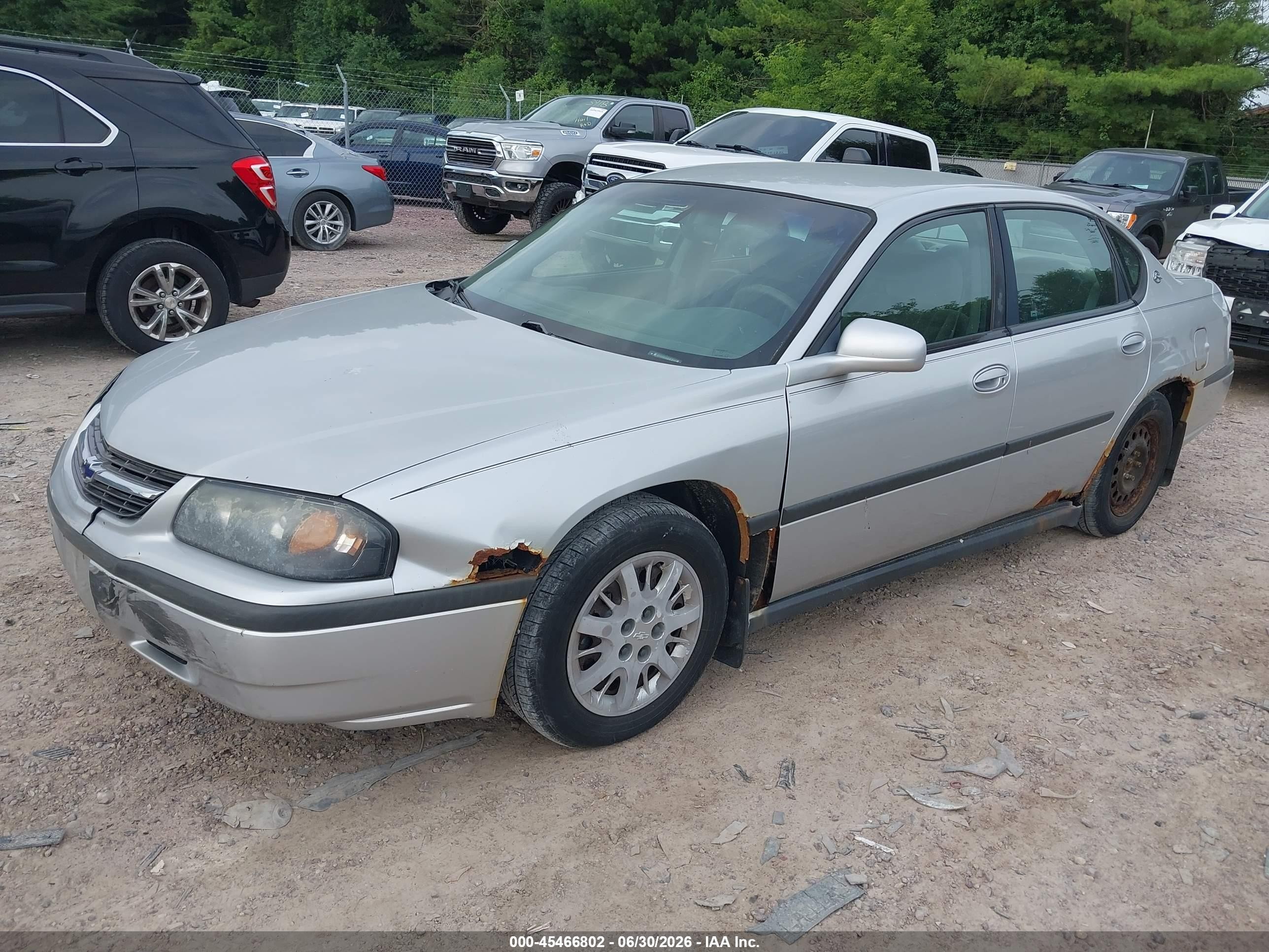 2003 Chevrolet Impala   Silver vin: 2G1WF52E339343466