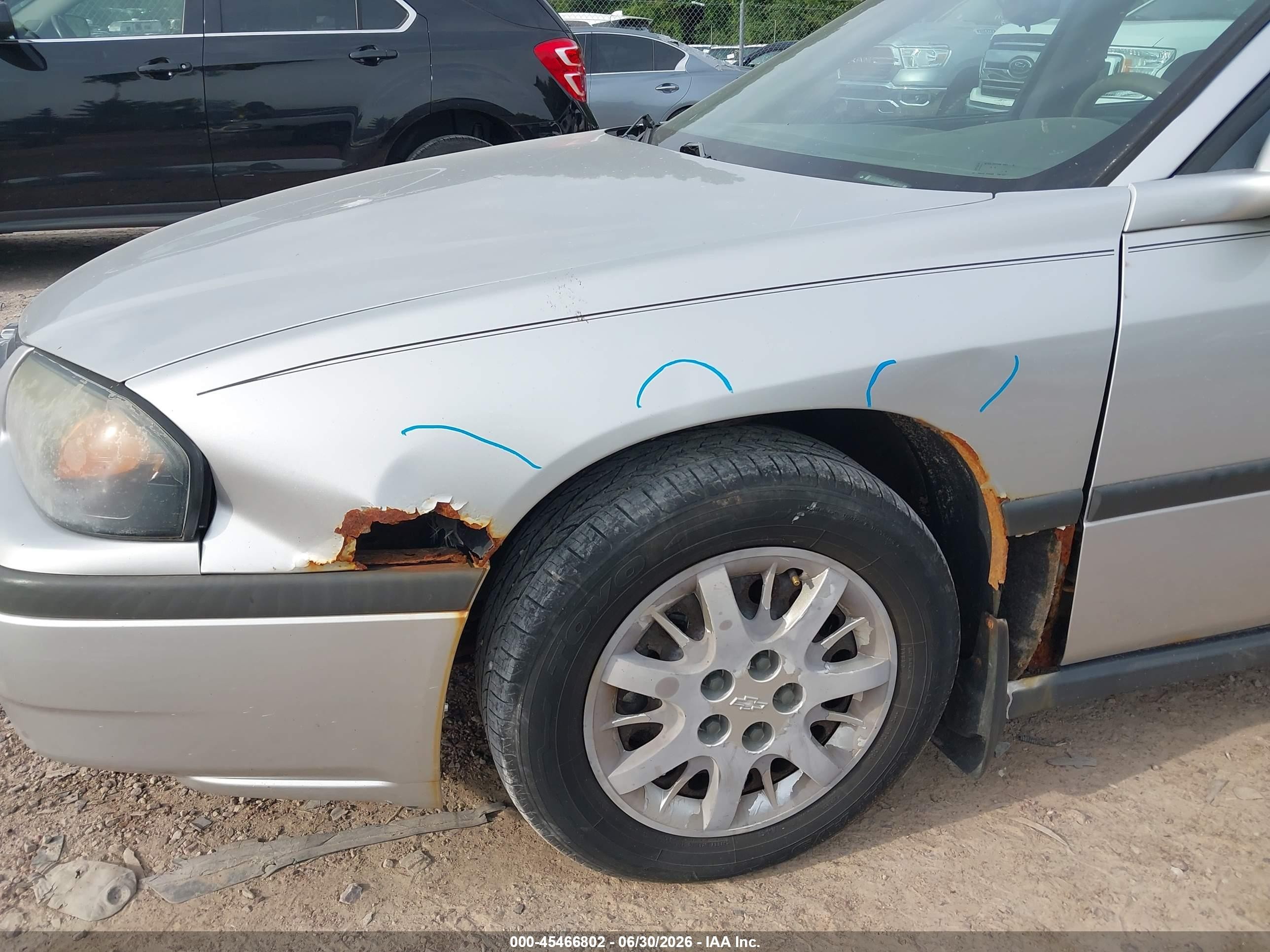 2003 Chevrolet Impala   Silver vin: 2G1WF52E339343466