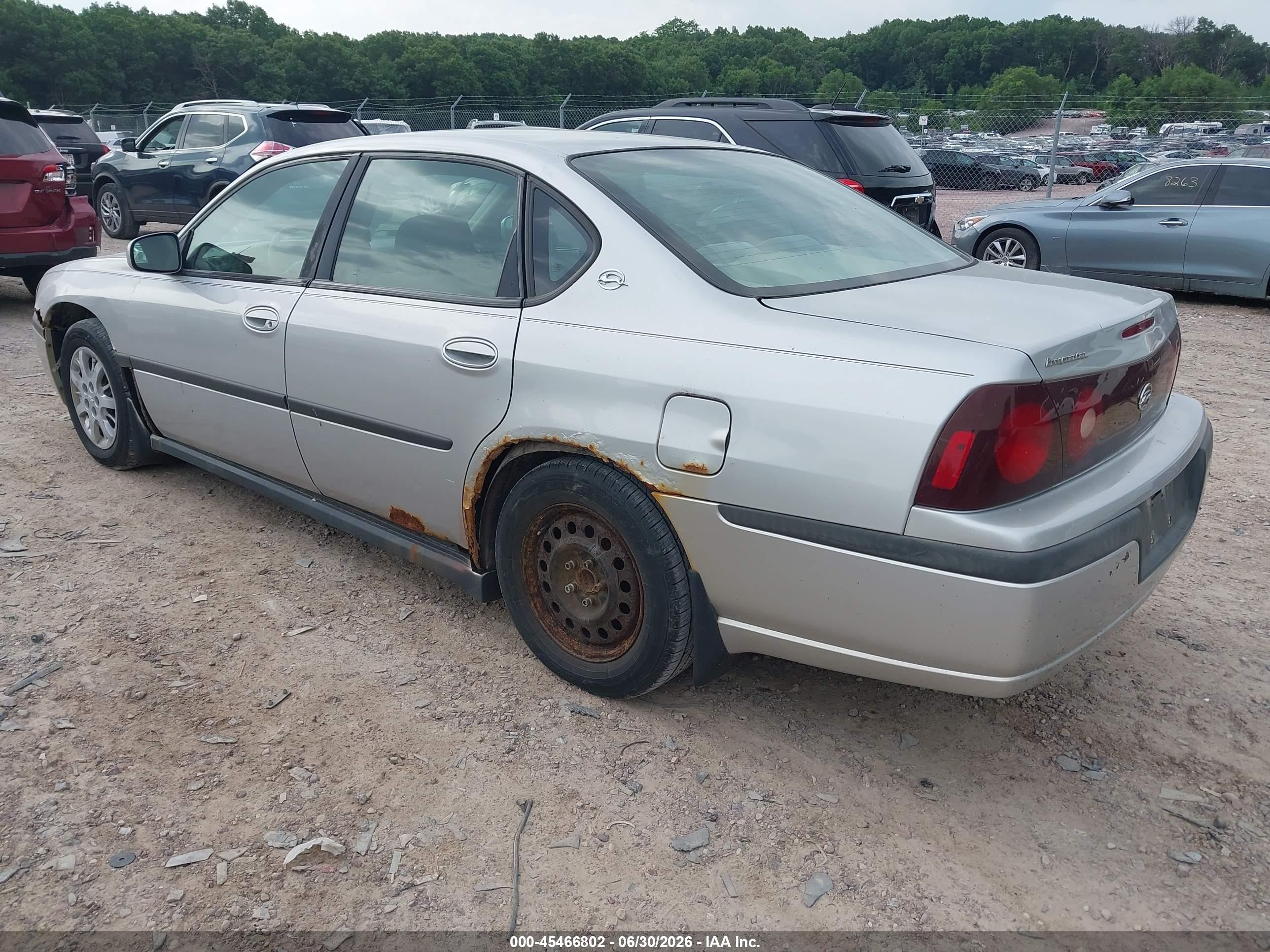 2003 Chevrolet Impala   Silver vin: 2G1WF52E339343466