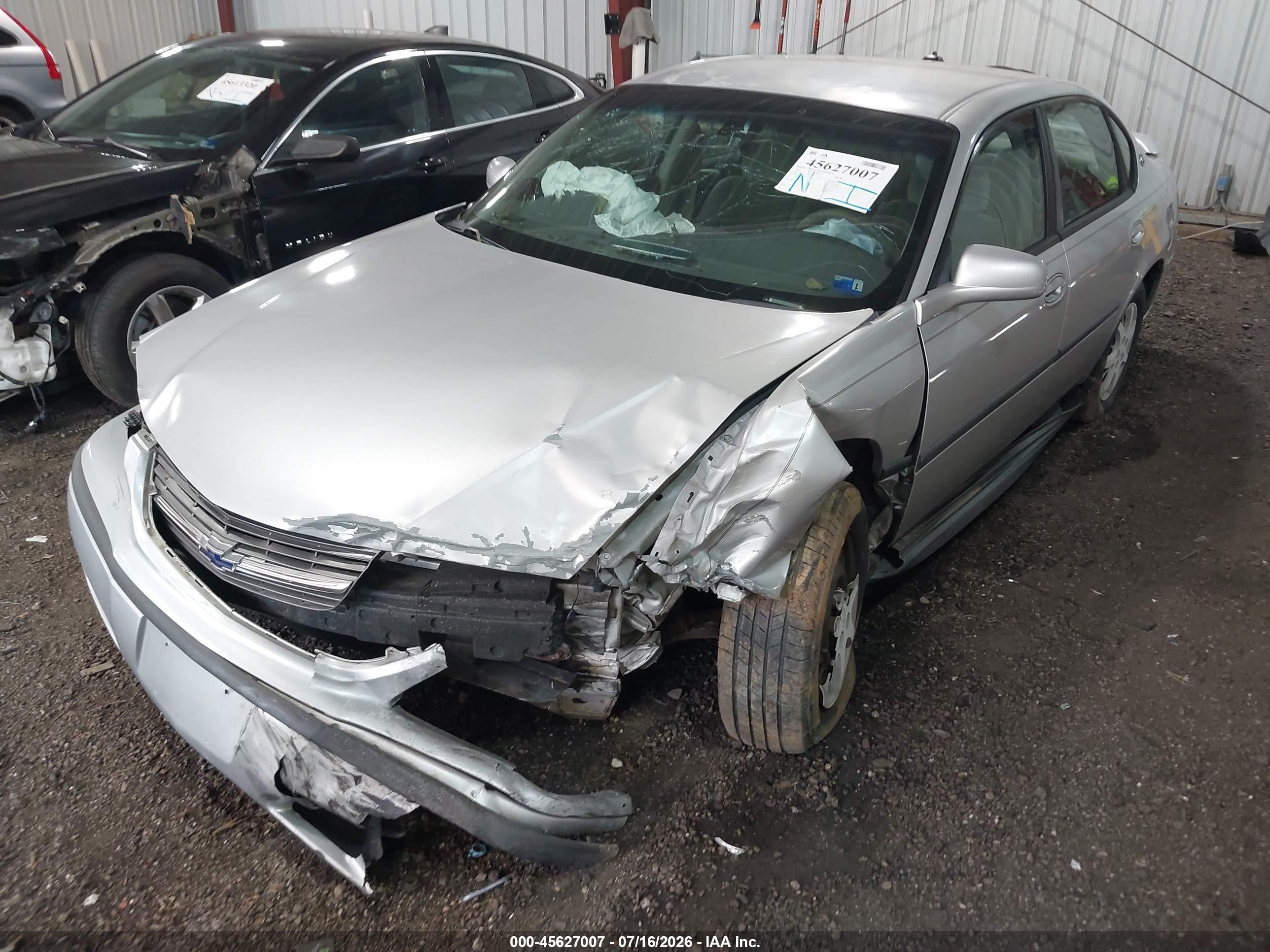 2003 Chevrolet Impala   Серый vin: 2G1WF52E339434222