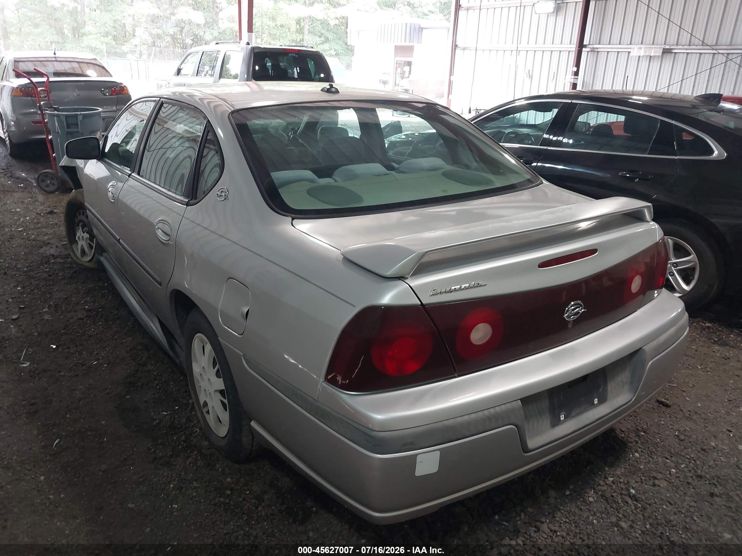 2003 Chevrolet Impala   Серый vin: 2G1WF52E339434222