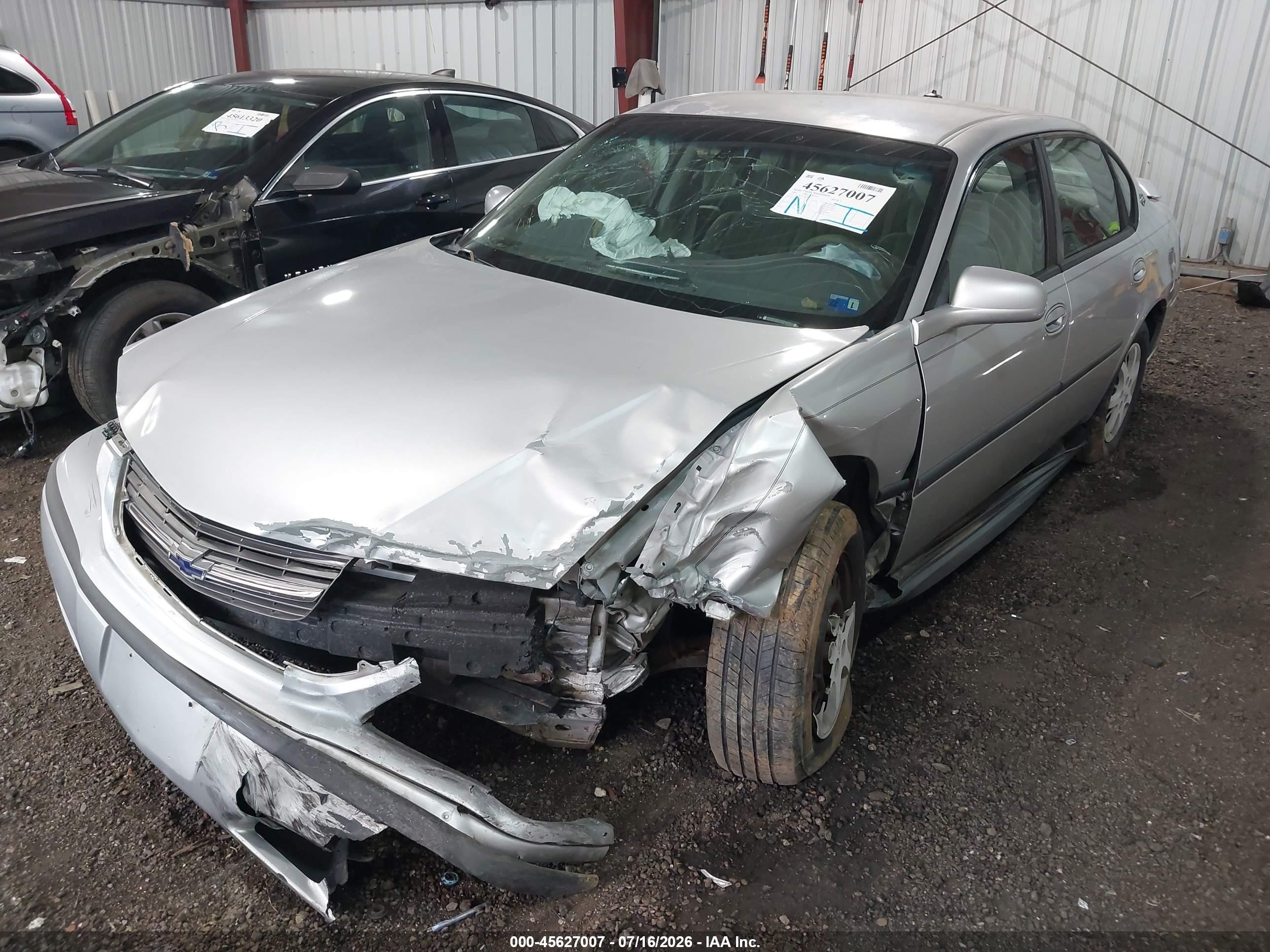 2003 Chevrolet Impala   Серый vin: 2G1WF52E339434222
