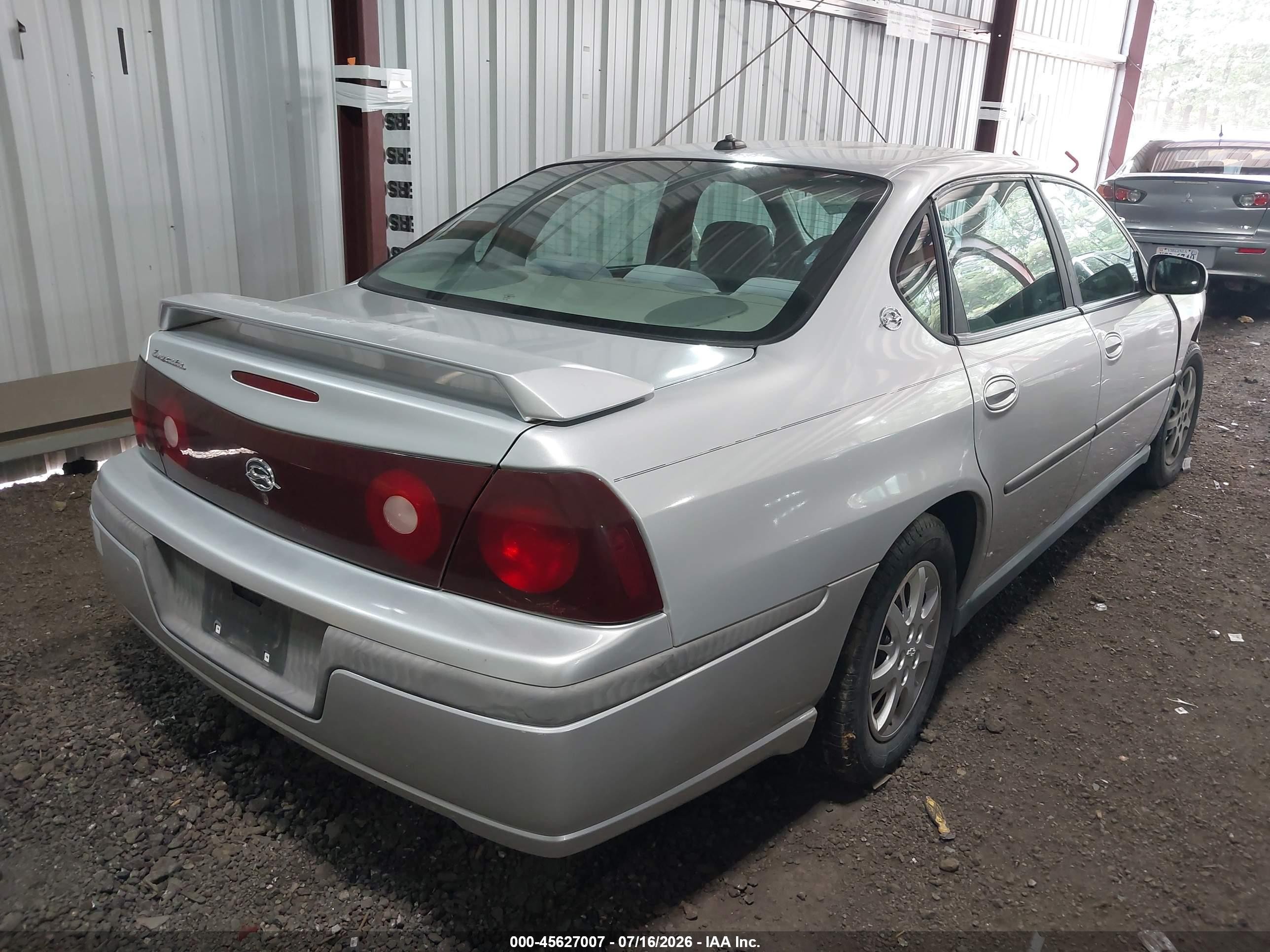 2003 Chevrolet Impala   Серый vin: 2G1WF52E339434222