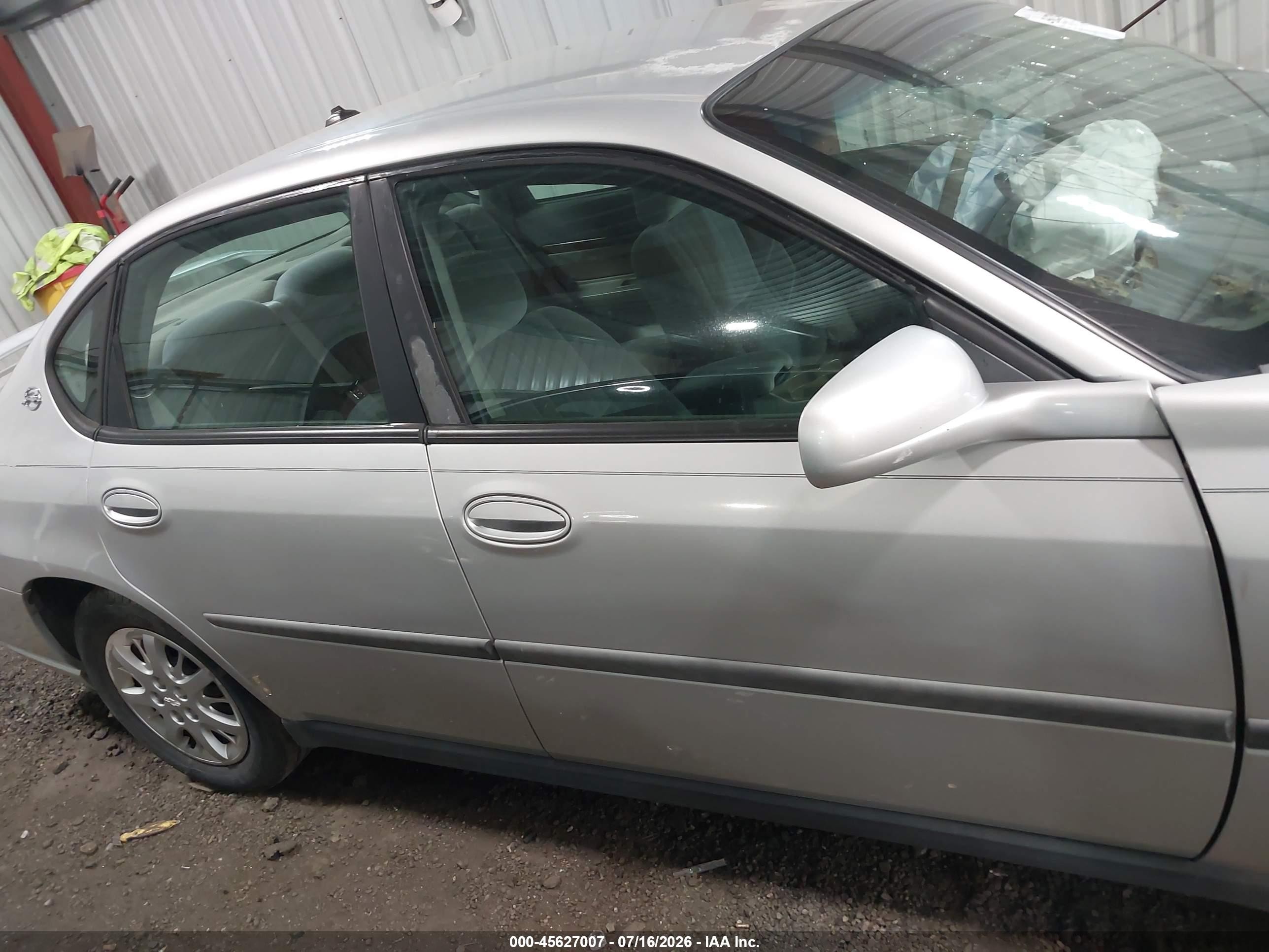 2003 Chevrolet Impala   Серый vin: 2G1WF52E339434222