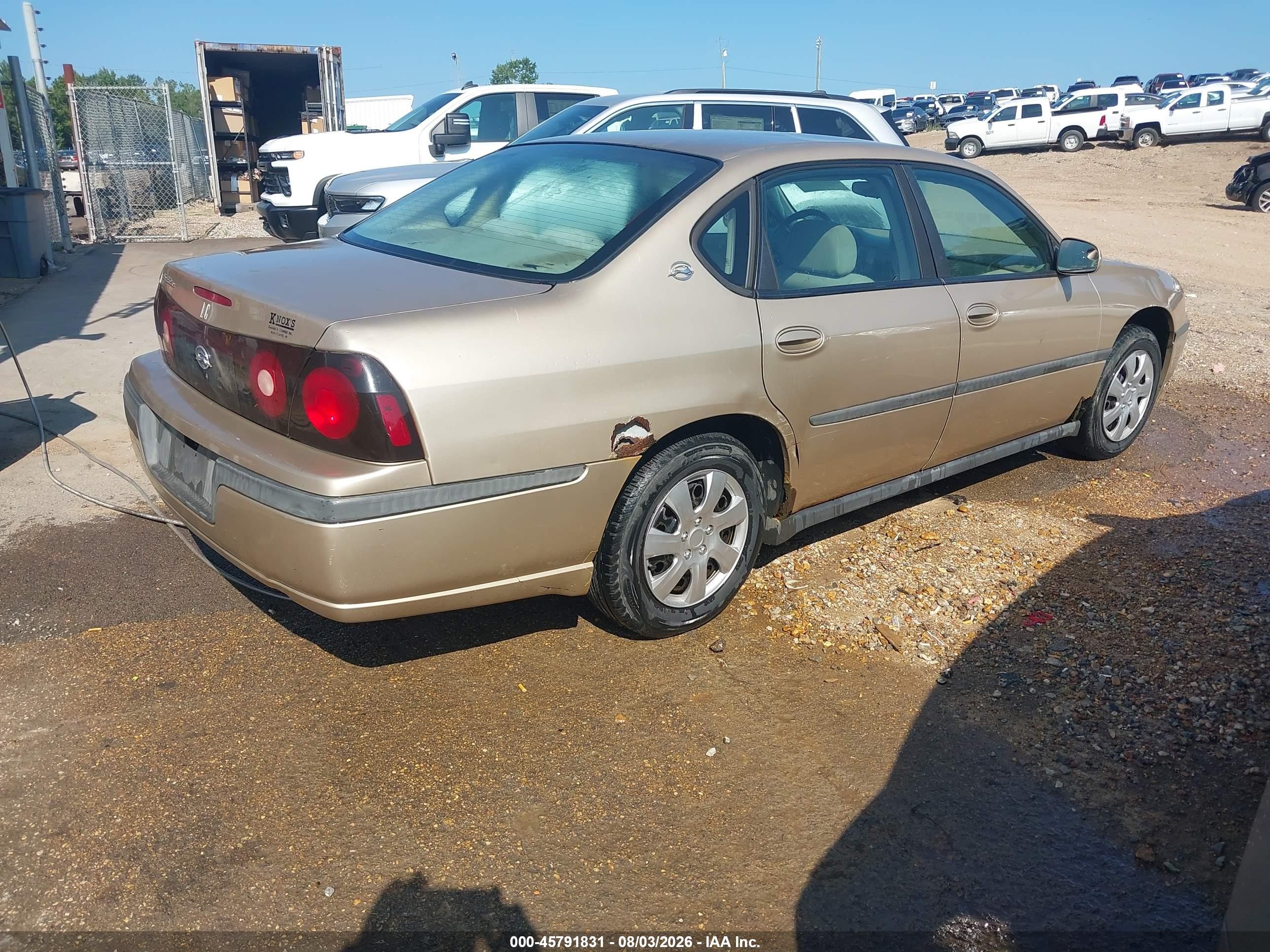 2004 Chevrolet Impala   Brown vin: 2G1WF52E349286154