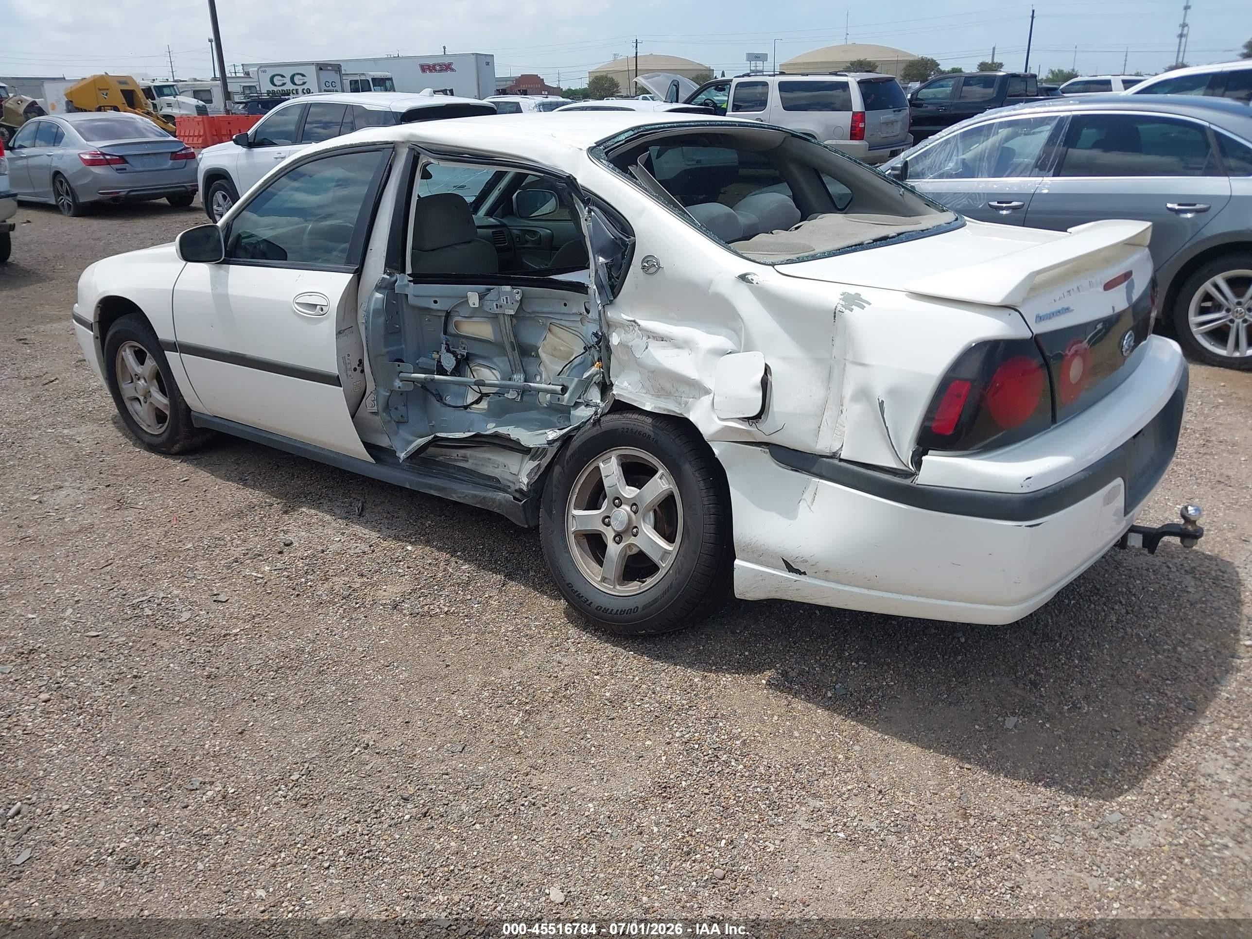 2005 Chevrolet Impala   White vin: 2G1WF52E359205641