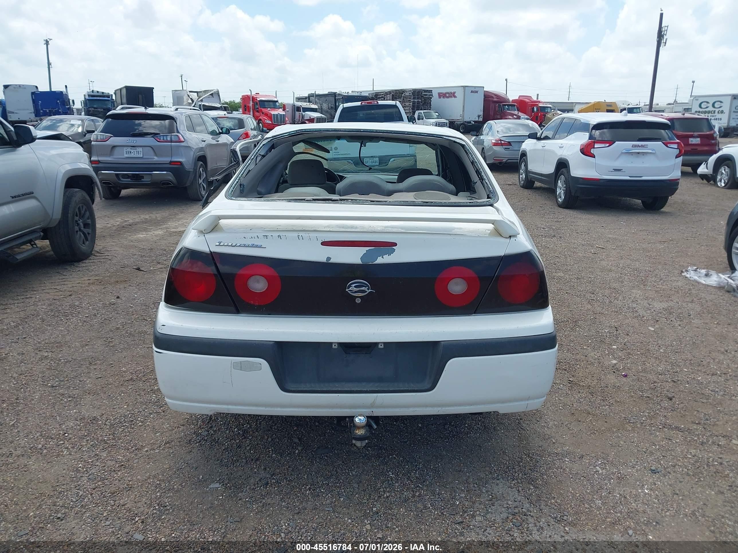 2005 Chevrolet Impala   White vin: 2G1WF52E359205641
