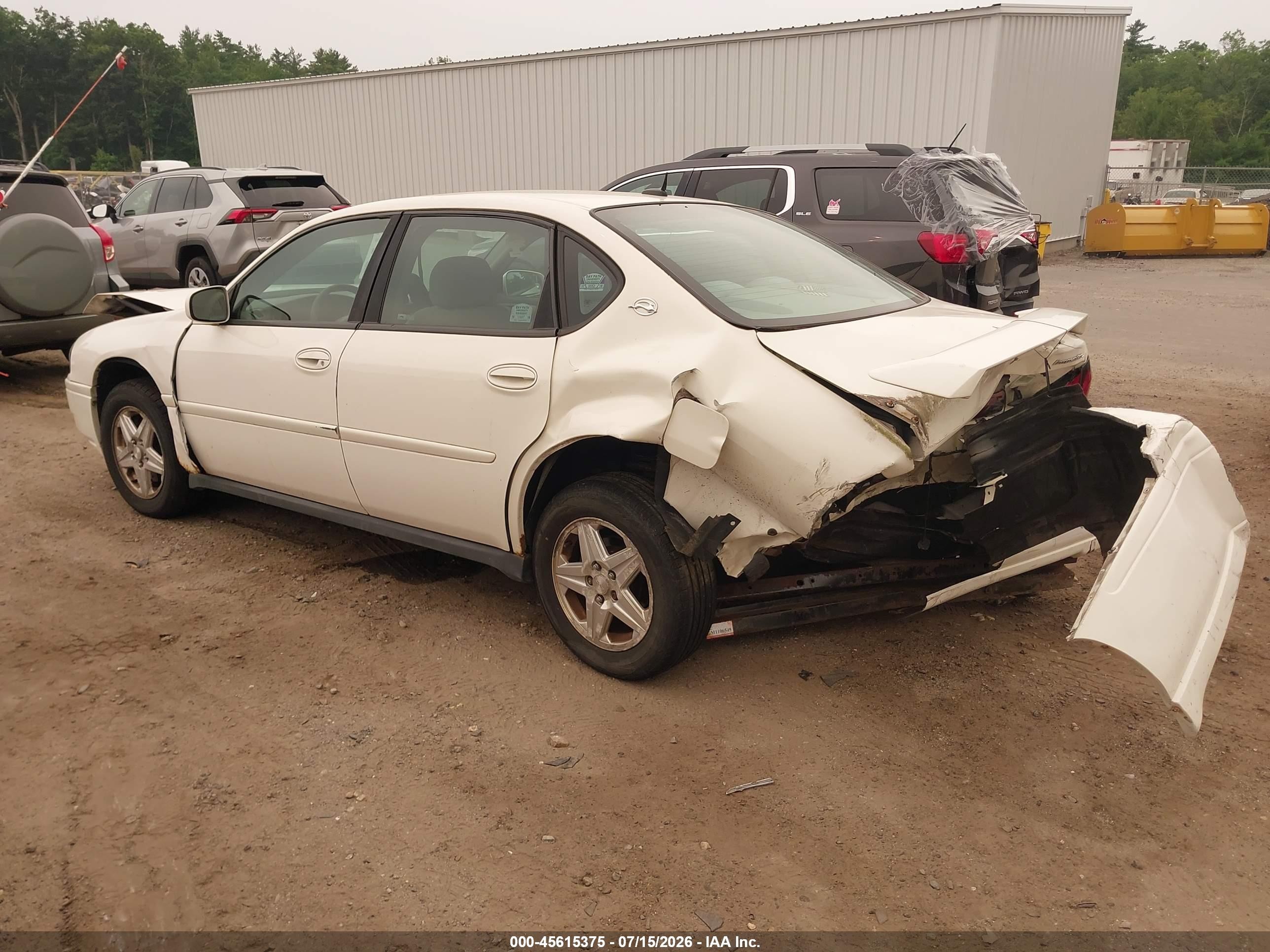 2005 Chevrolet Impala   White vin: 2G1WF52E359333295