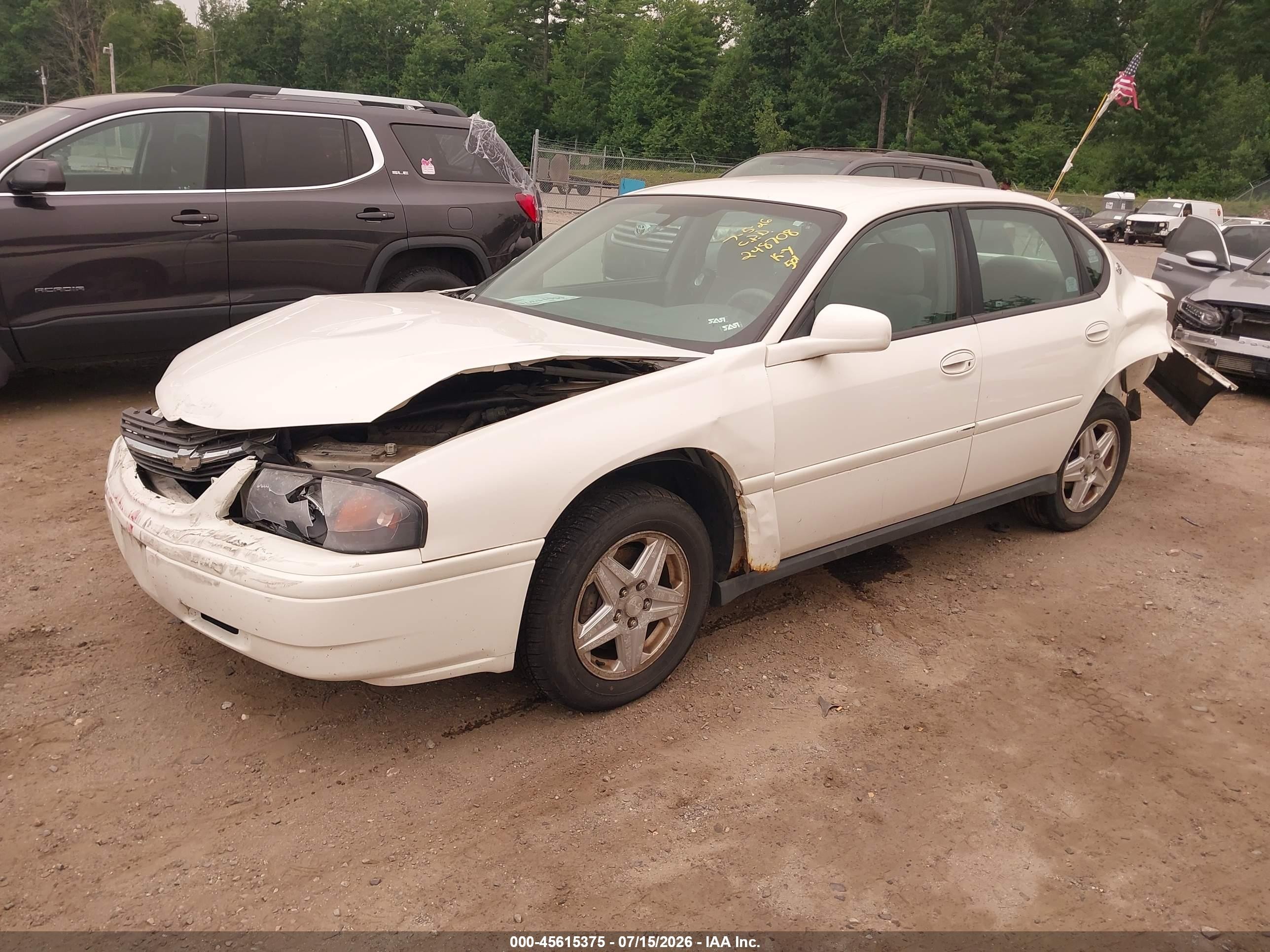2005 Chevrolet Impala   White vin: 2G1WF52E359333295