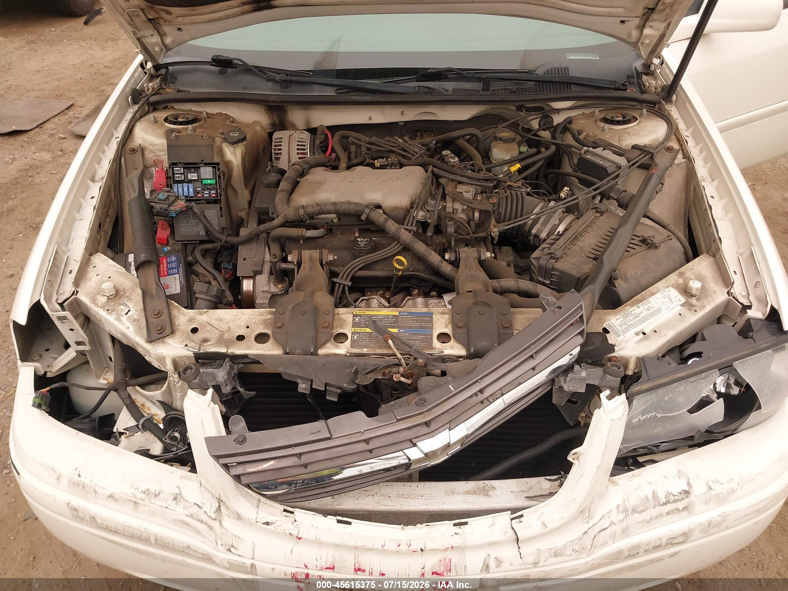 2005 Chevrolet Impala   White vin: 2G1WF52E359333295