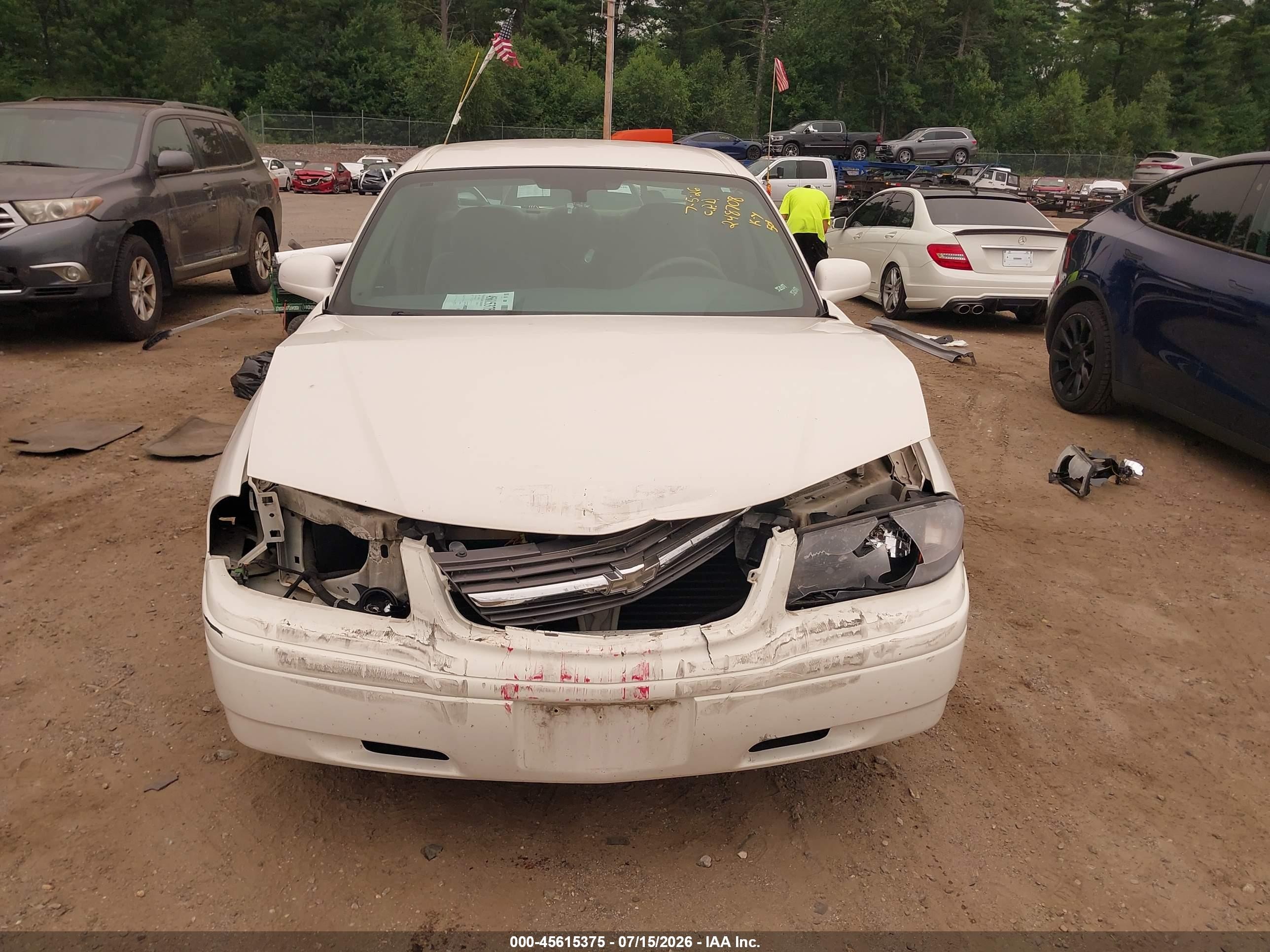 2005 Chevrolet Impala   White vin: 2G1WF52E359333295