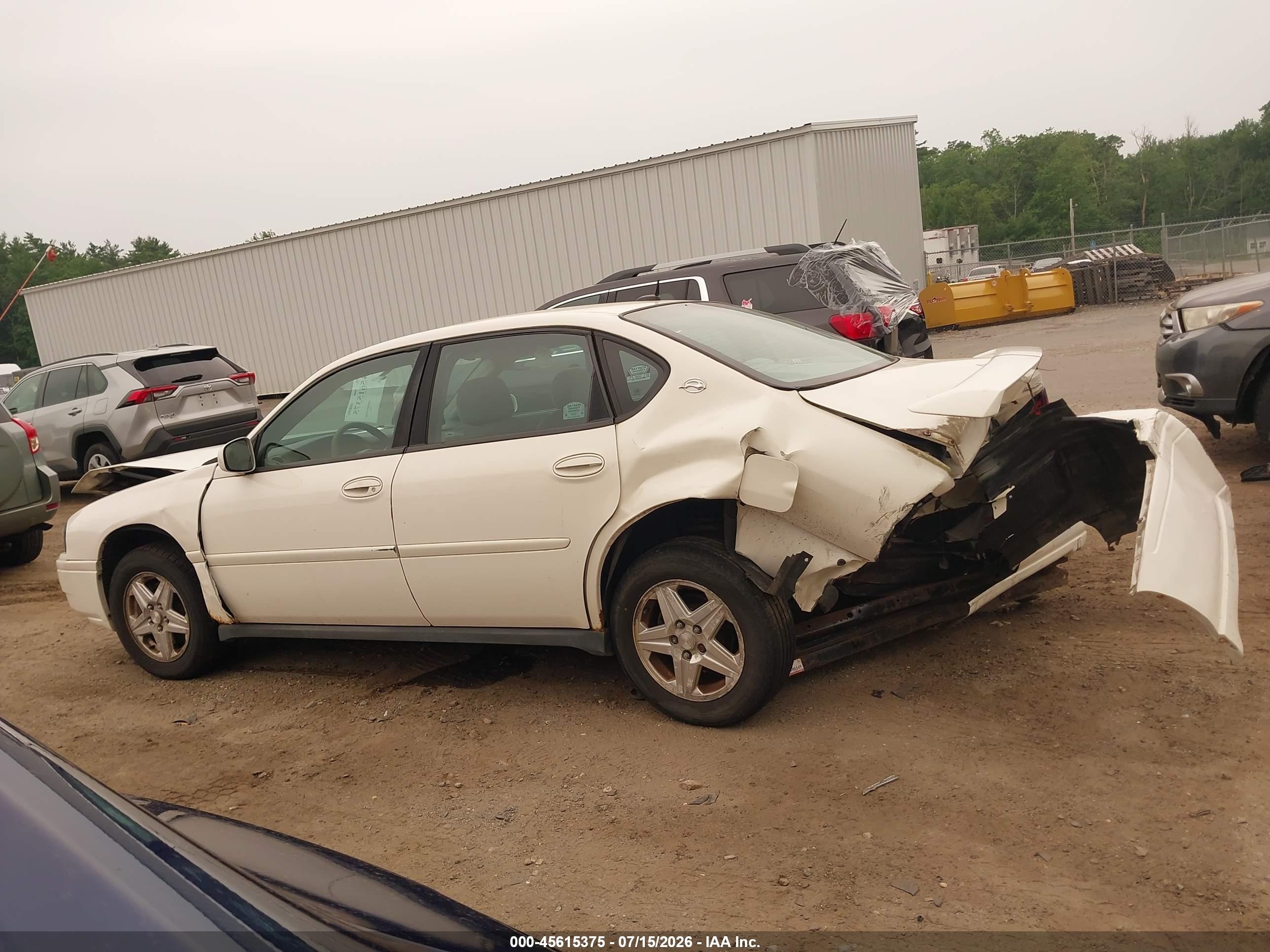 2005 Chevrolet Impala   White vin: 2G1WF52E359333295