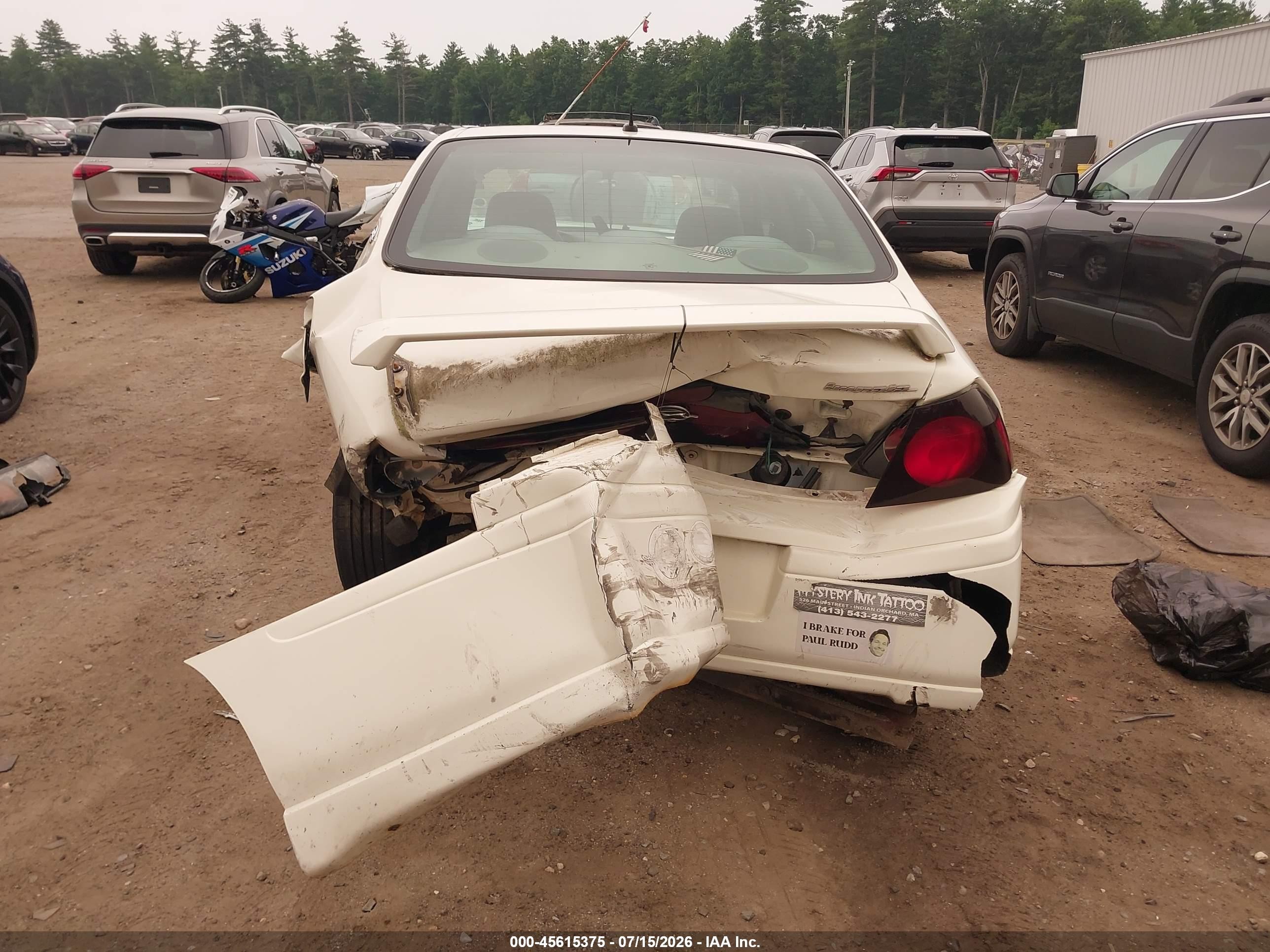 2005 Chevrolet Impala   White vin: 2G1WF52E359333295