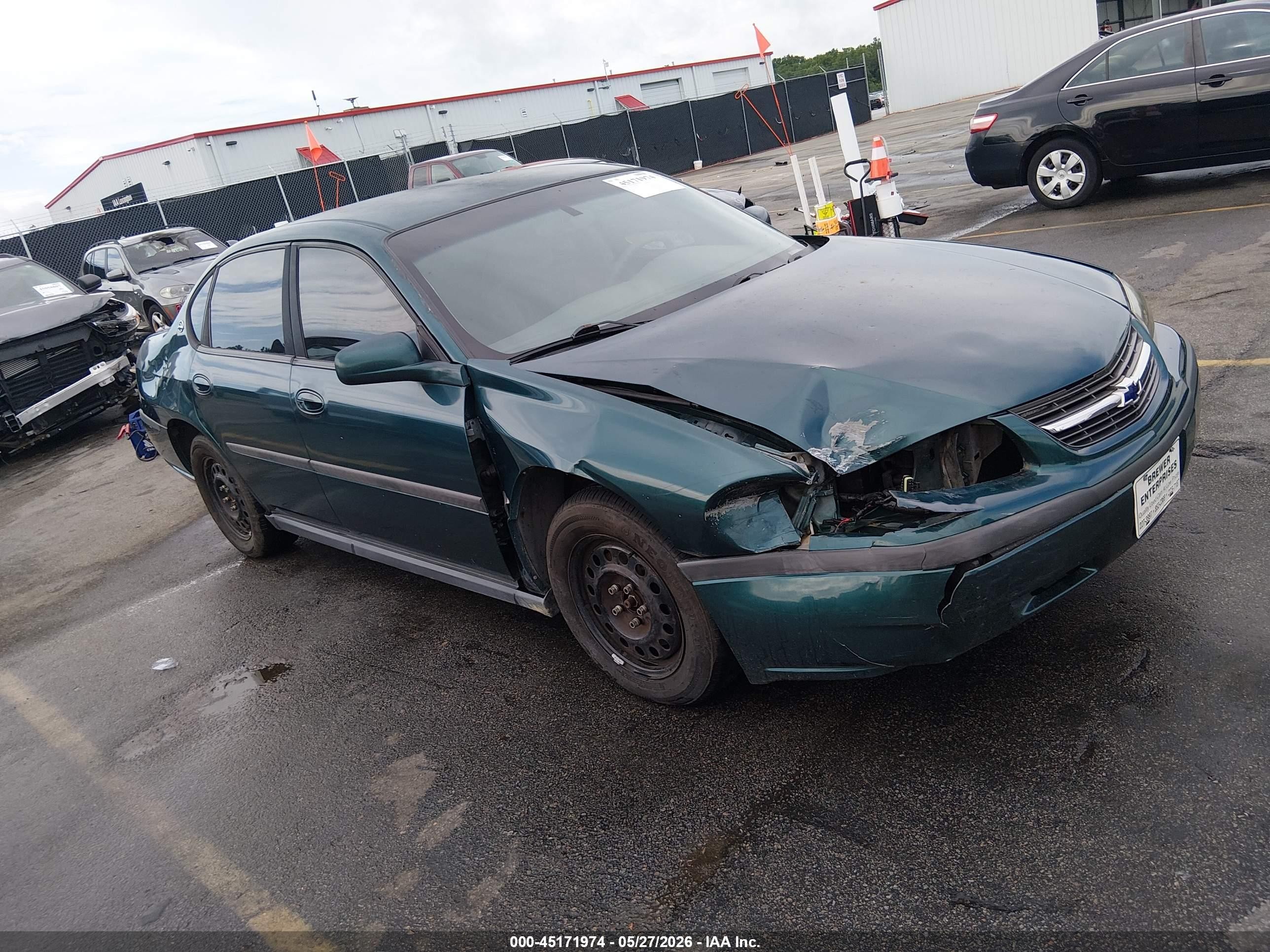 2000 Chevrolet Impala   Зеленый vin: 2G1WF52E3Y9149401