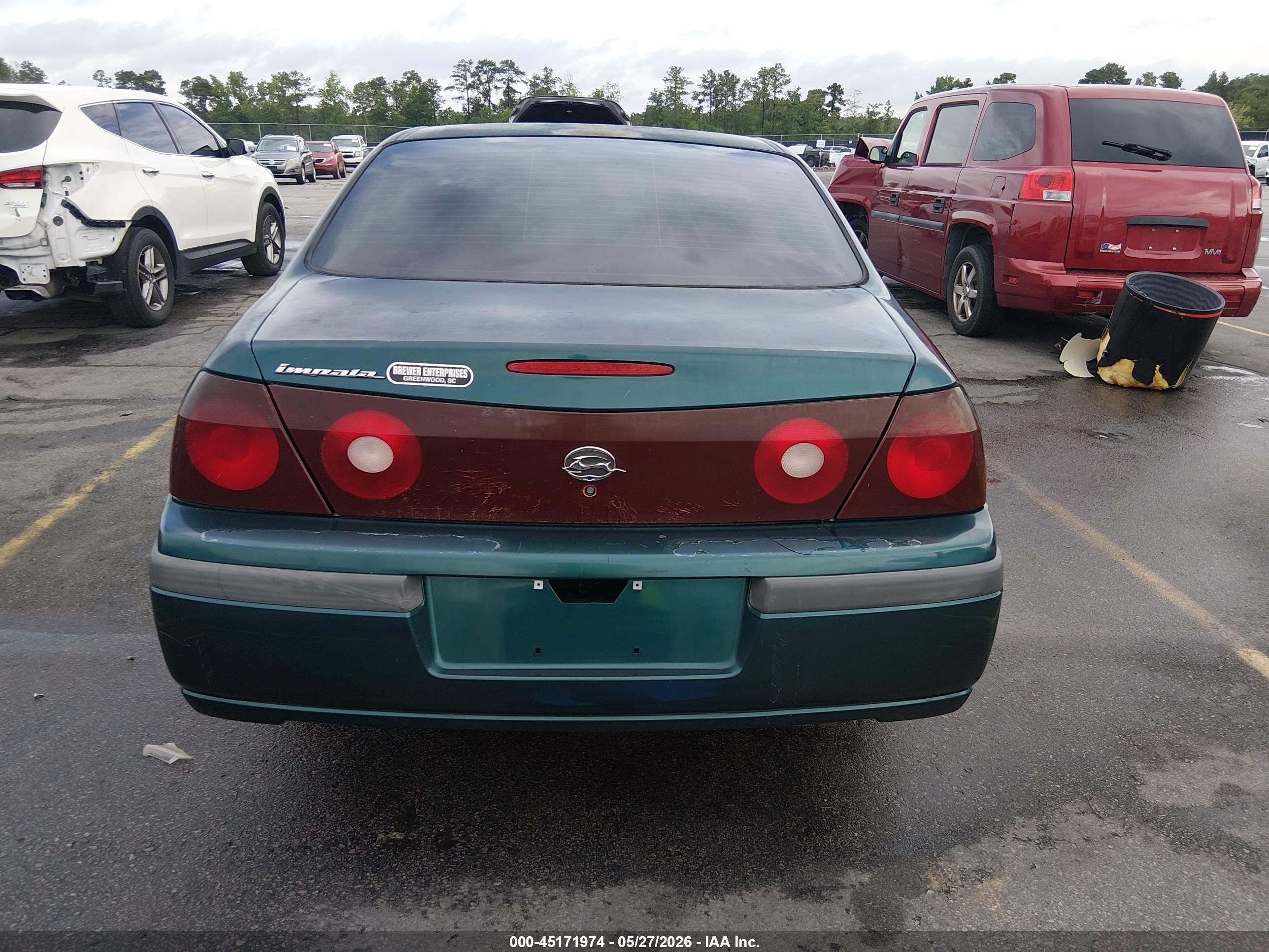 2000 Chevrolet Impala   Зеленый vin: 2G1WF52E3Y9149401
