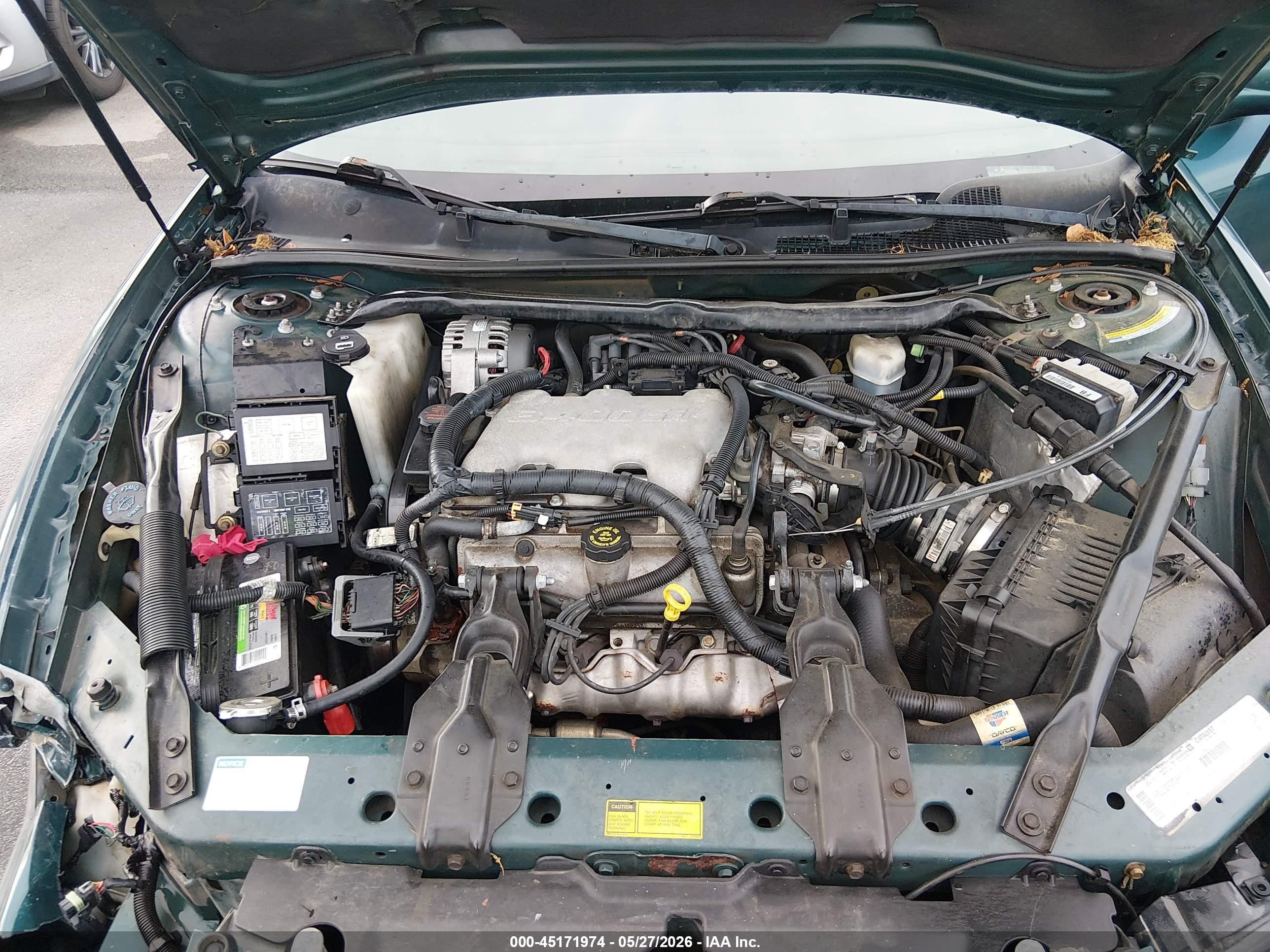 2000 Chevrolet Impala   Зеленый vin: 2G1WF52E3Y9149401