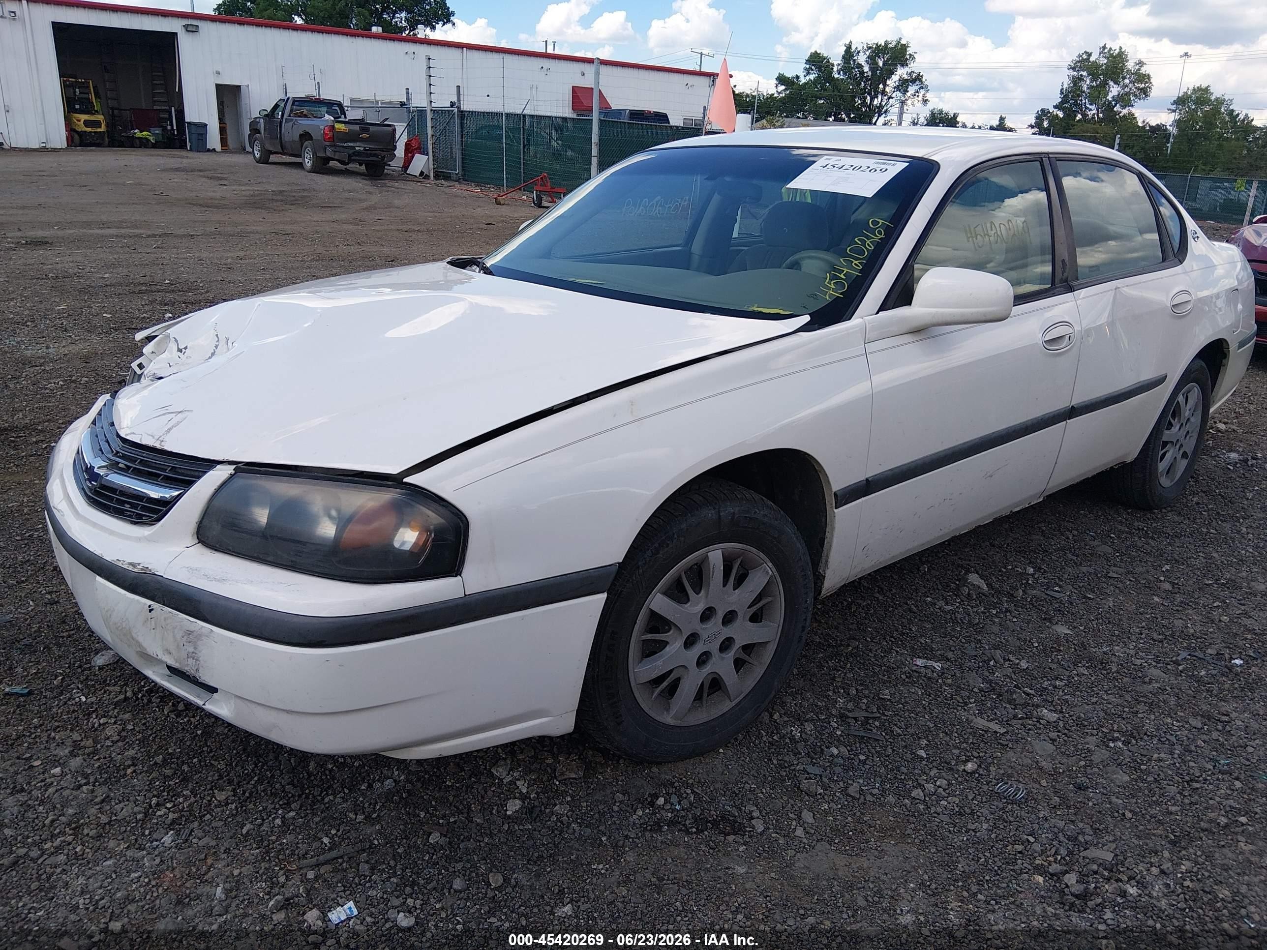 2002 Chevrolet Impala   White vin: 2G1WF52E429174850