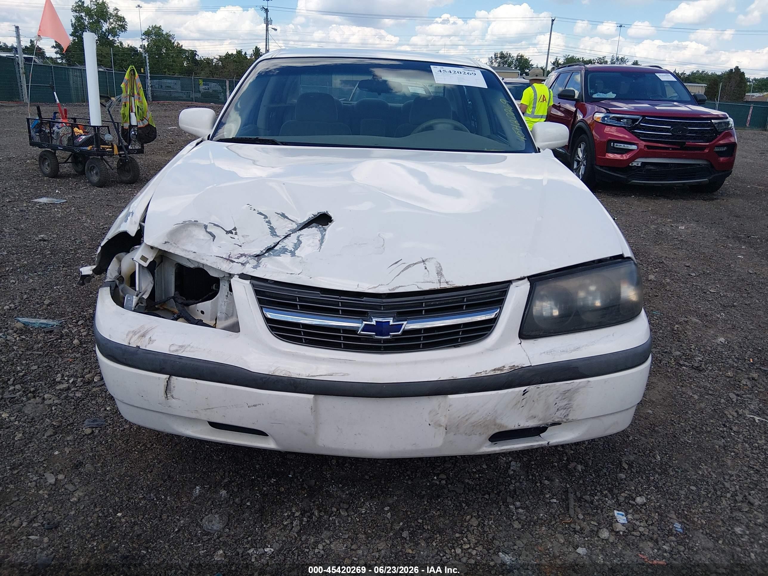 2002 Chevrolet Impala   White vin: 2G1WF52E429174850