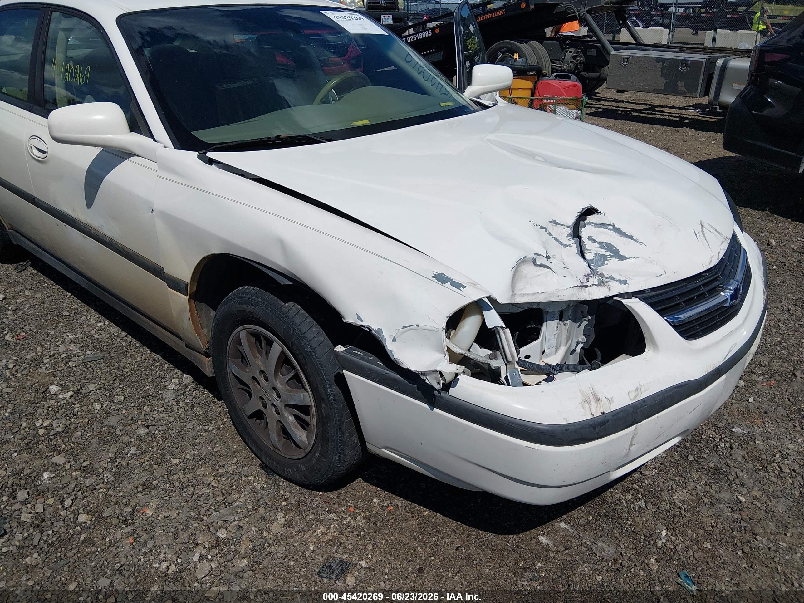 2002 Chevrolet Impala   White vin: 2G1WF52E429174850