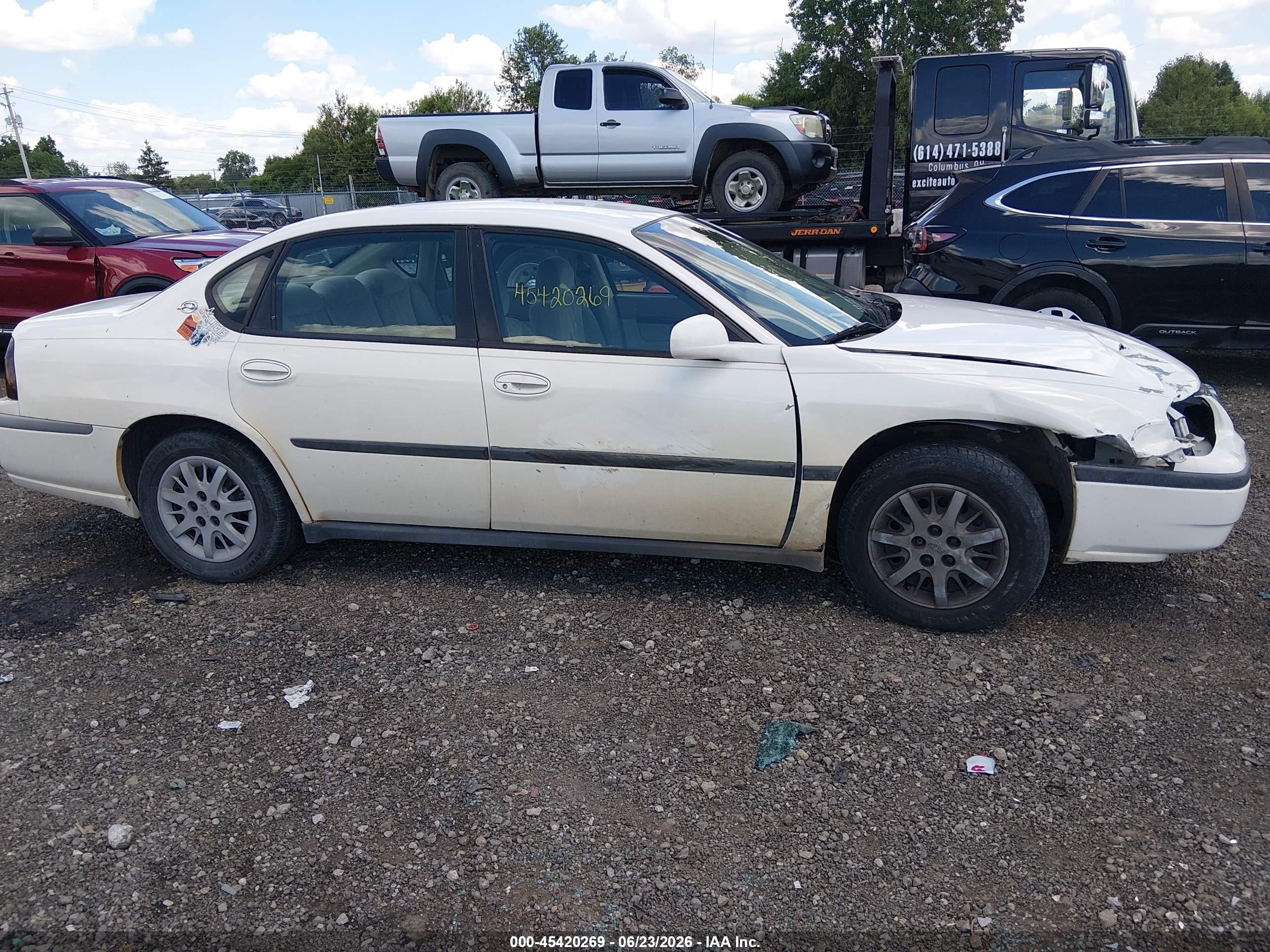 2002 Chevrolet Impala   White vin: 2G1WF52E429174850