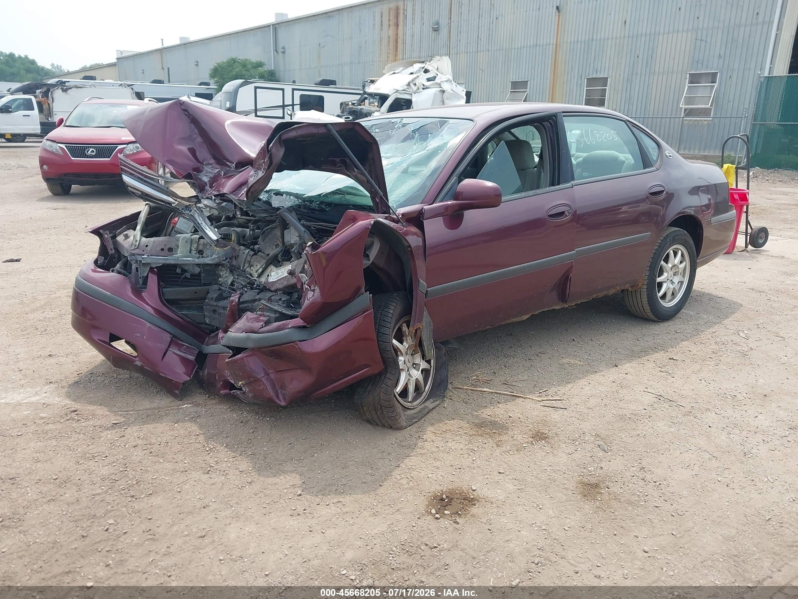 2004 Chevrolet Impala   Burgundy vin: 2G1WF52E449280430