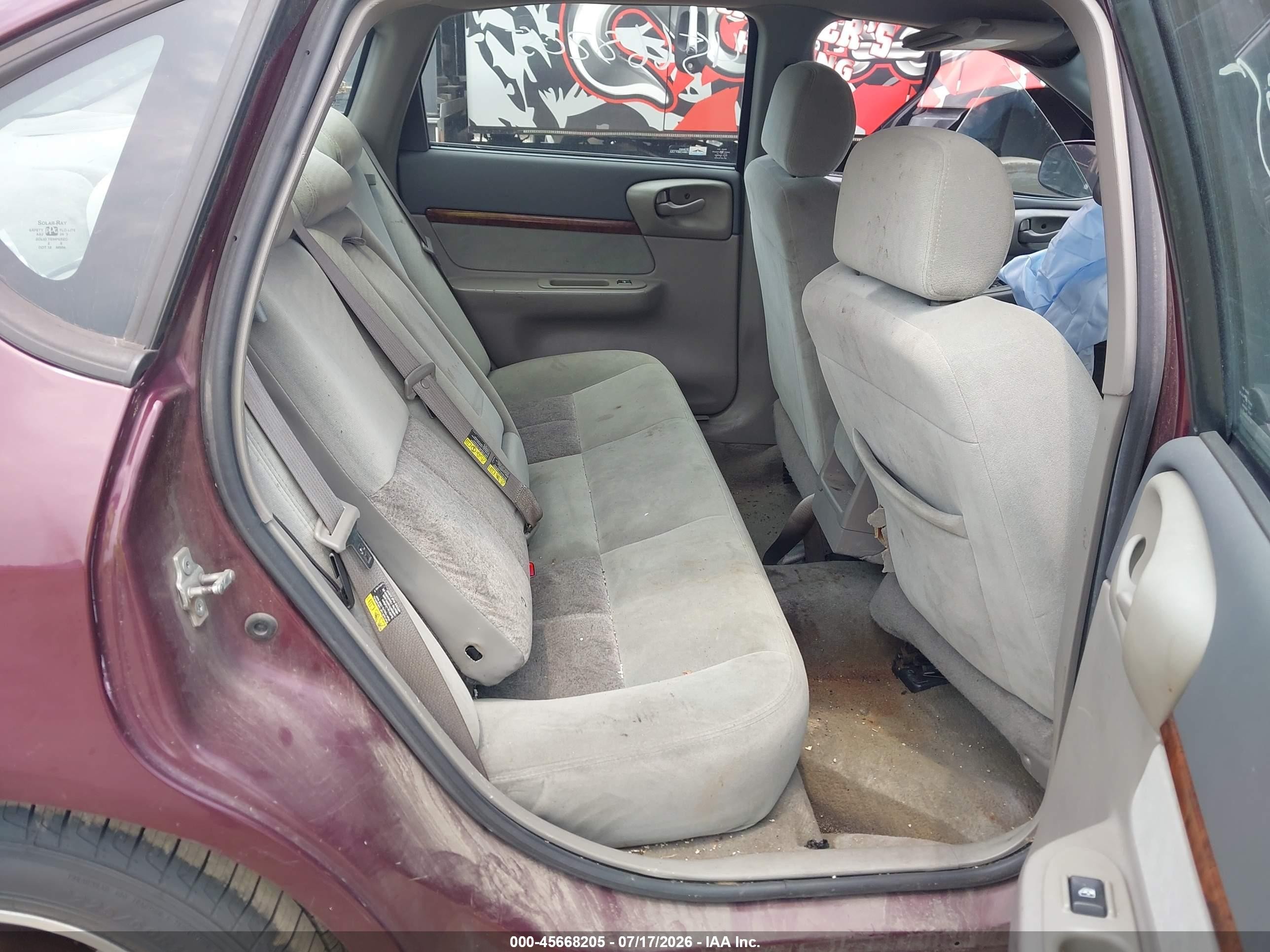 2004 Chevrolet Impala   Burgundy vin: 2G1WF52E449280430