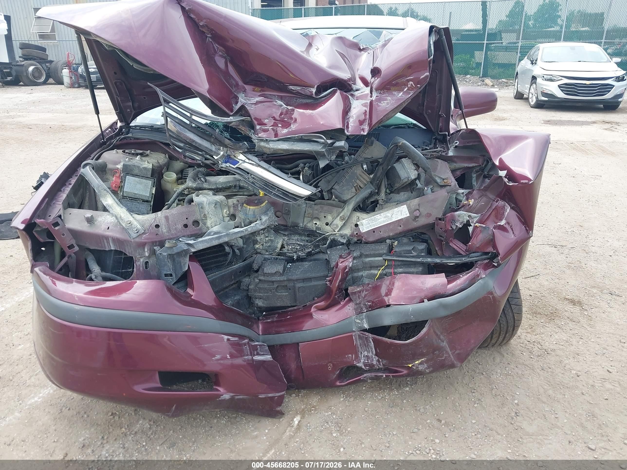 2004 Chevrolet Impala   Burgundy vin: 2G1WF52E449280430