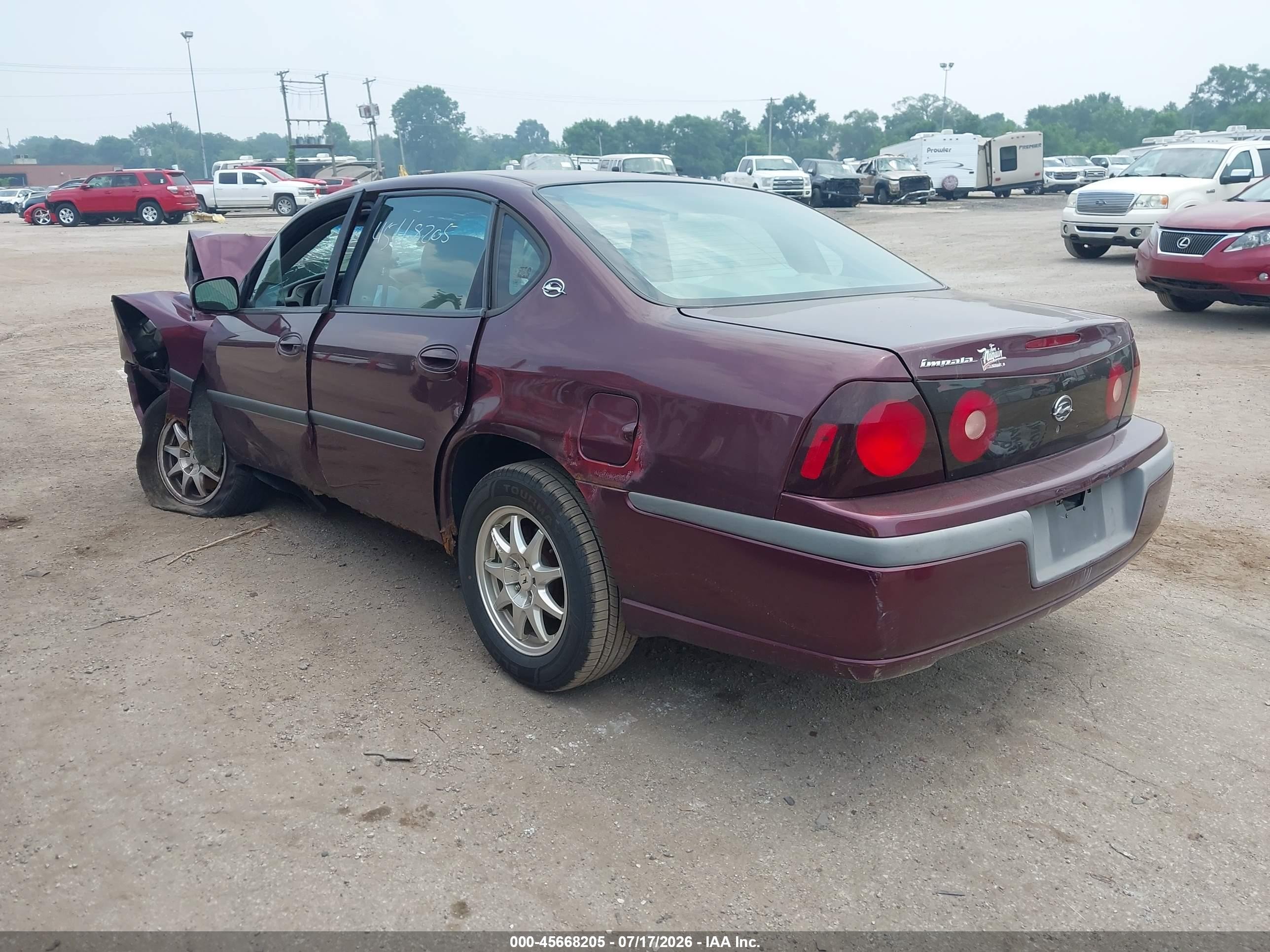 2004 Chevrolet Impala   Burgundy vin: 2G1WF52E449280430