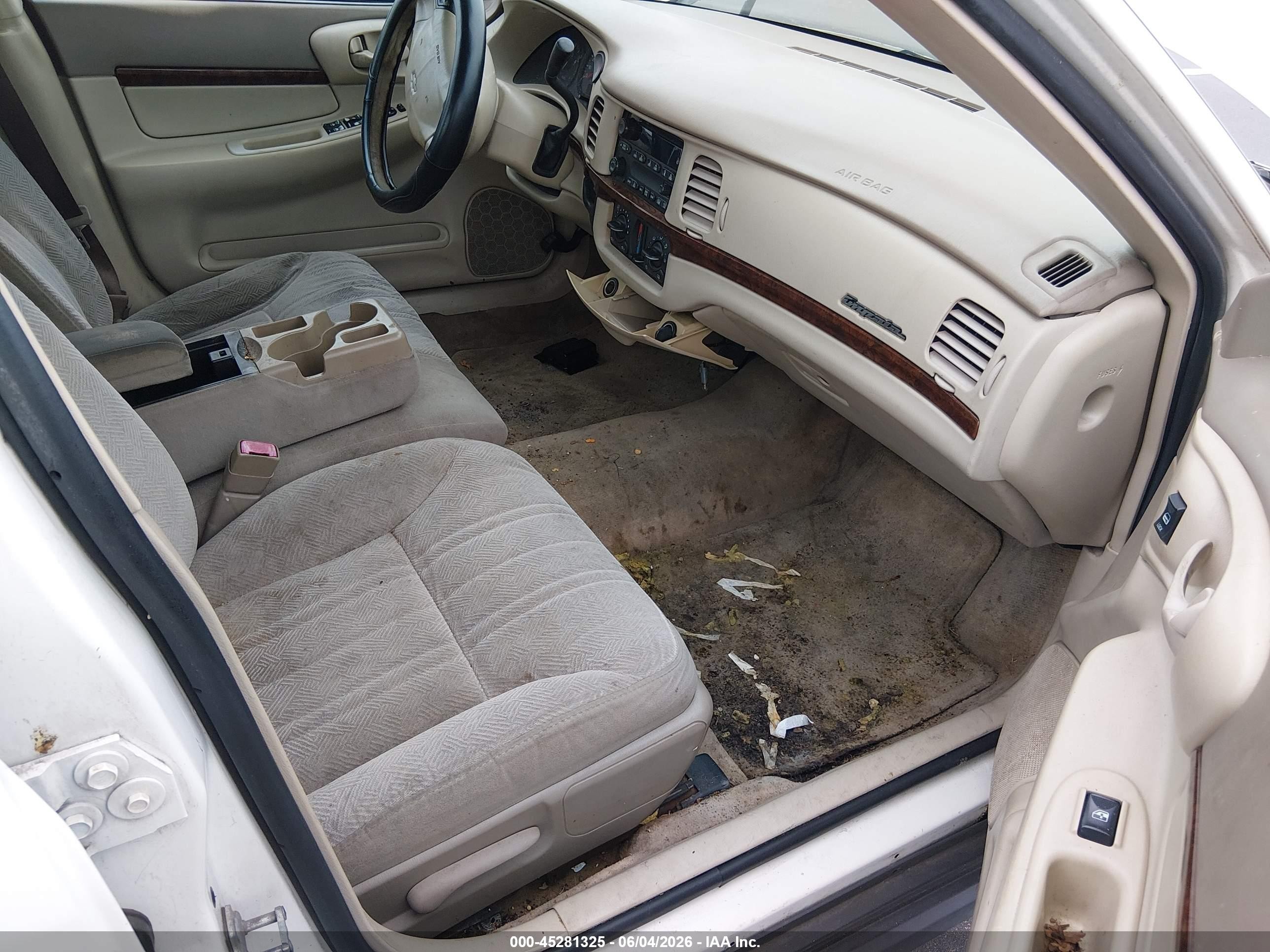 2005 Chevrolet Impala   White vin: 2G1WF52E459130321