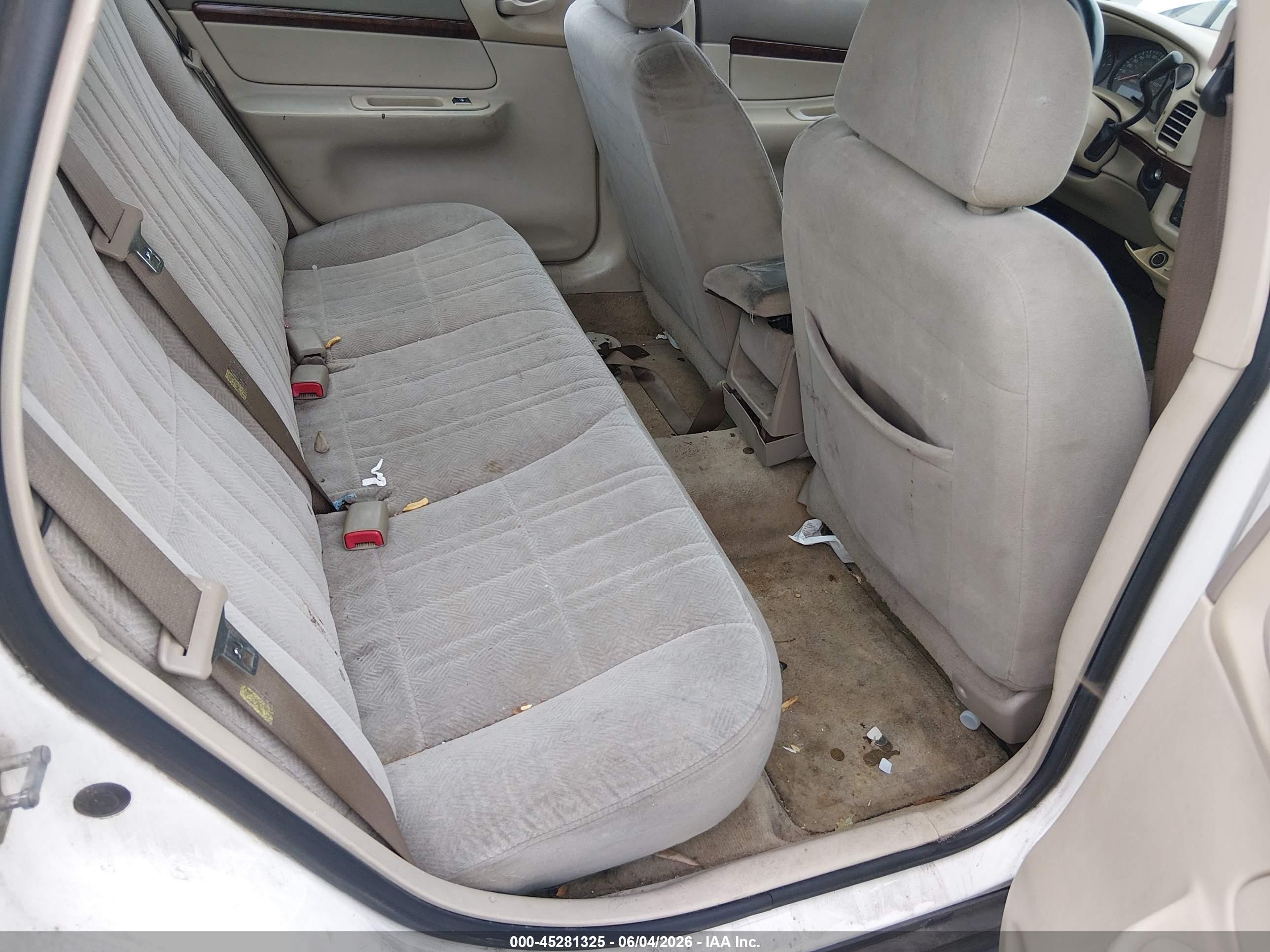 2005 Chevrolet Impala   White vin: 2G1WF52E459130321