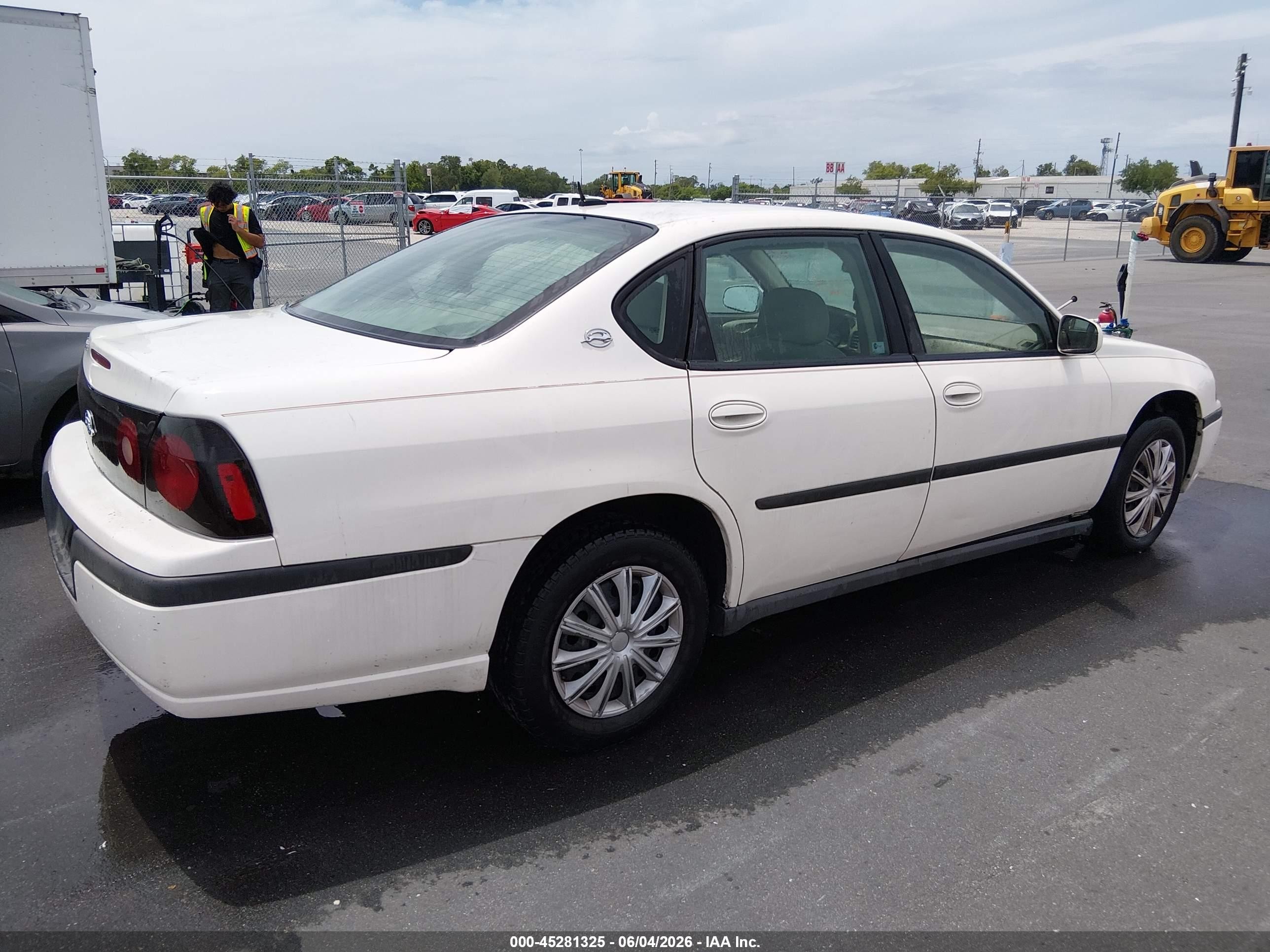 2005 Chevrolet Impala   White vin: 2G1WF52E459130321