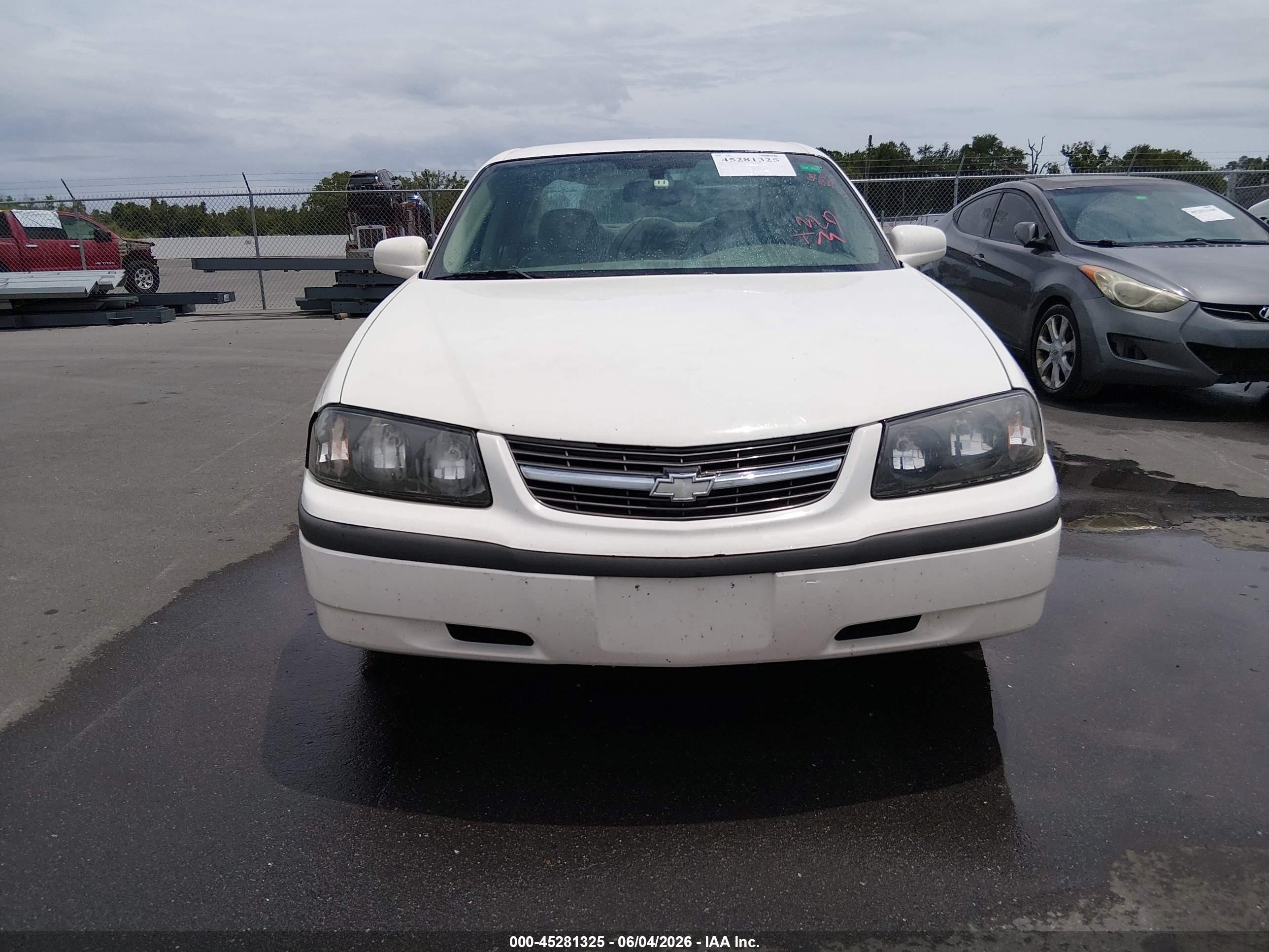 2005 Chevrolet Impala   White vin: 2G1WF52E459130321