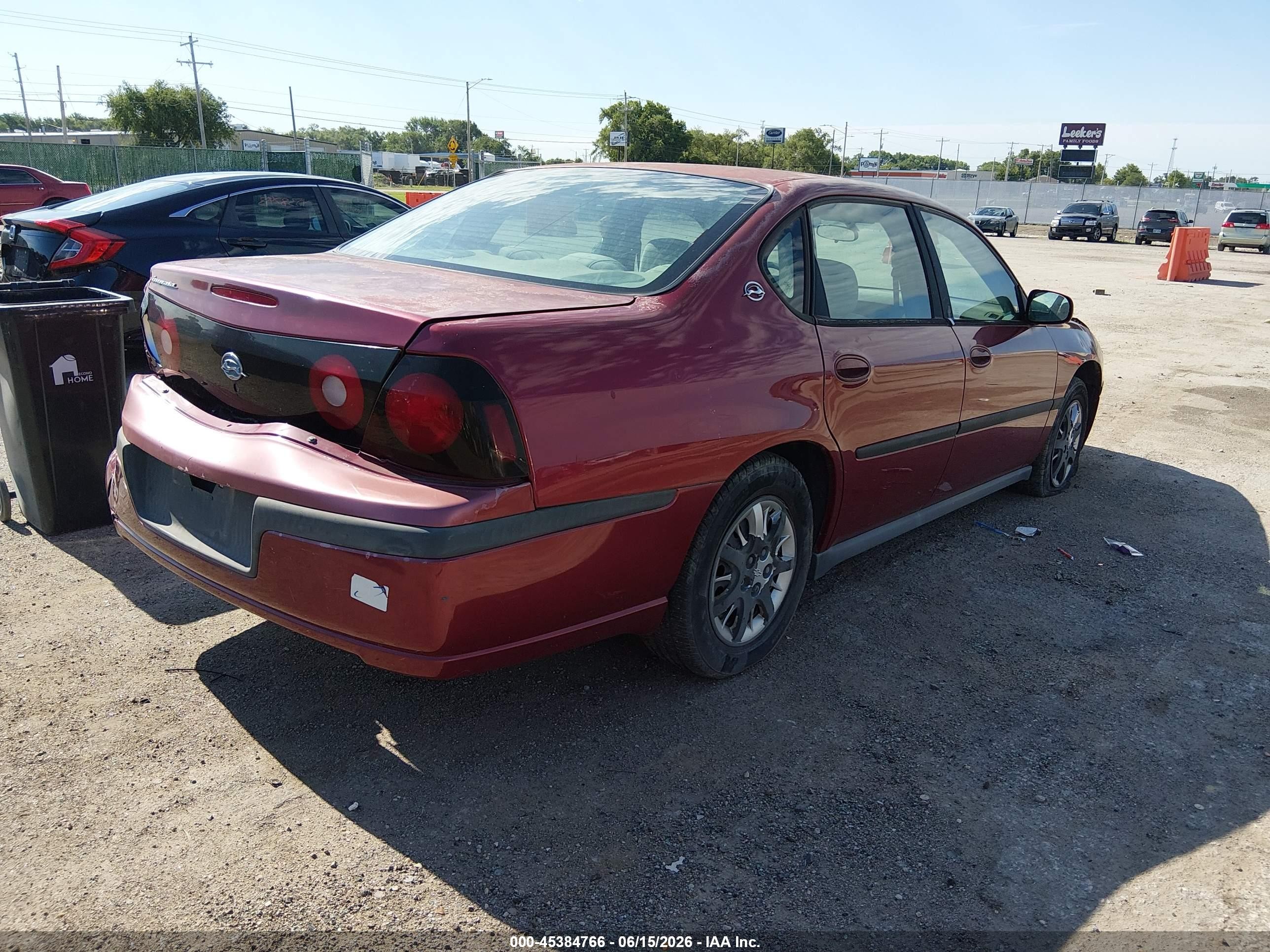 2005 Chevrolet Impala   Red vin: 2G1WF52E459257764