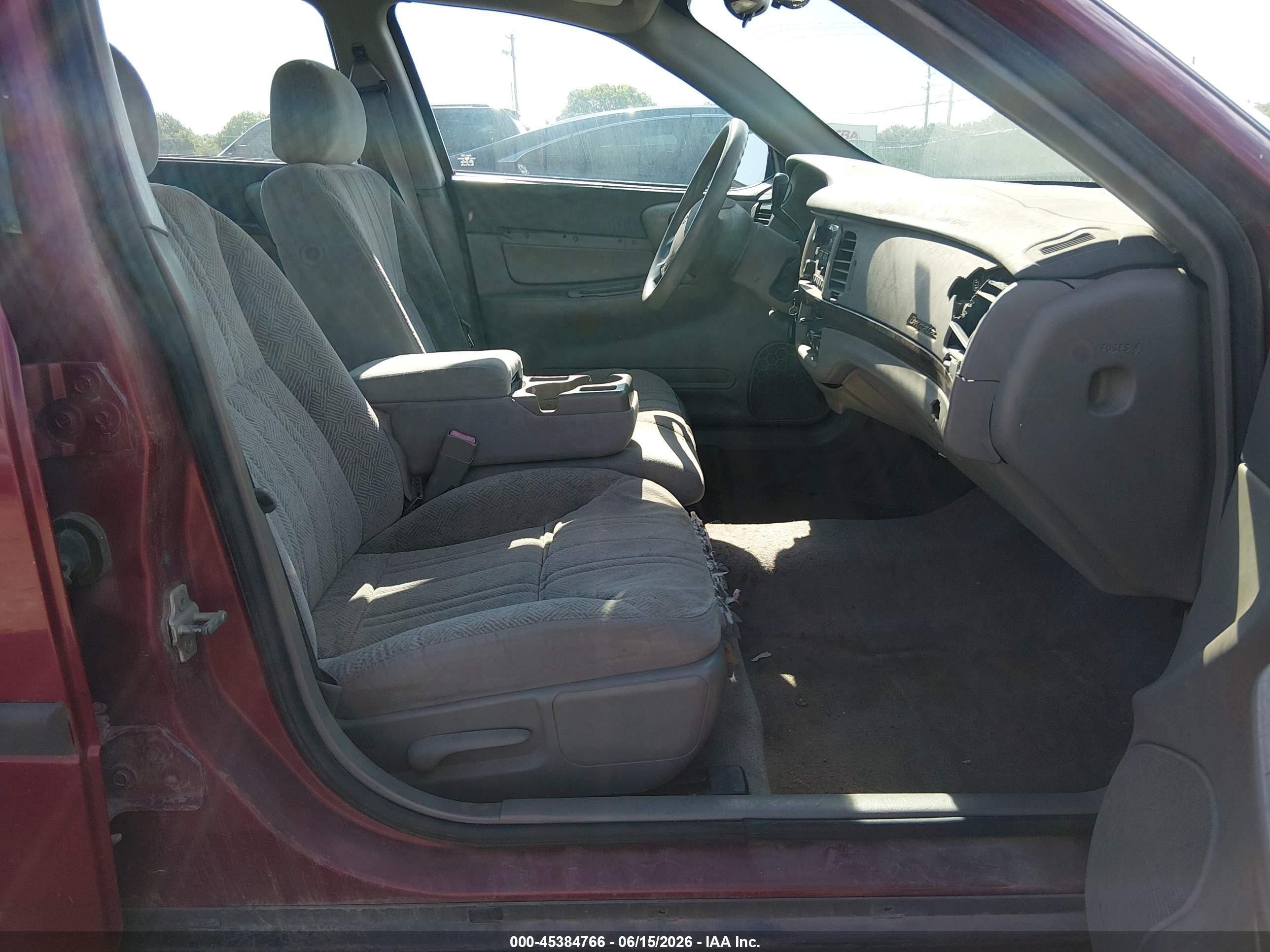 2005 Chevrolet Impala   Red vin: 2G1WF52E459257764