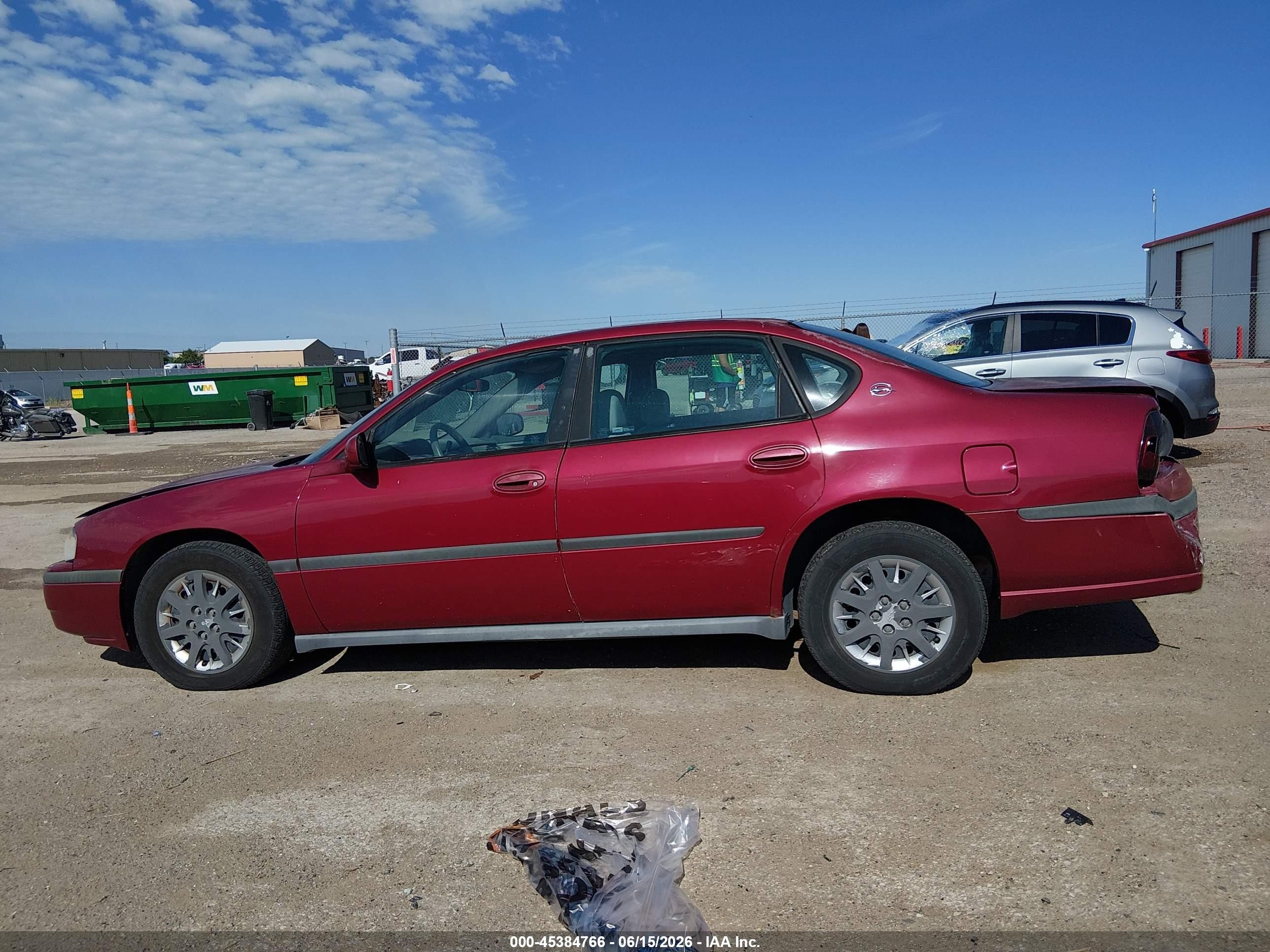 2005 Chevrolet Impala   Red vin: 2G1WF52E459257764