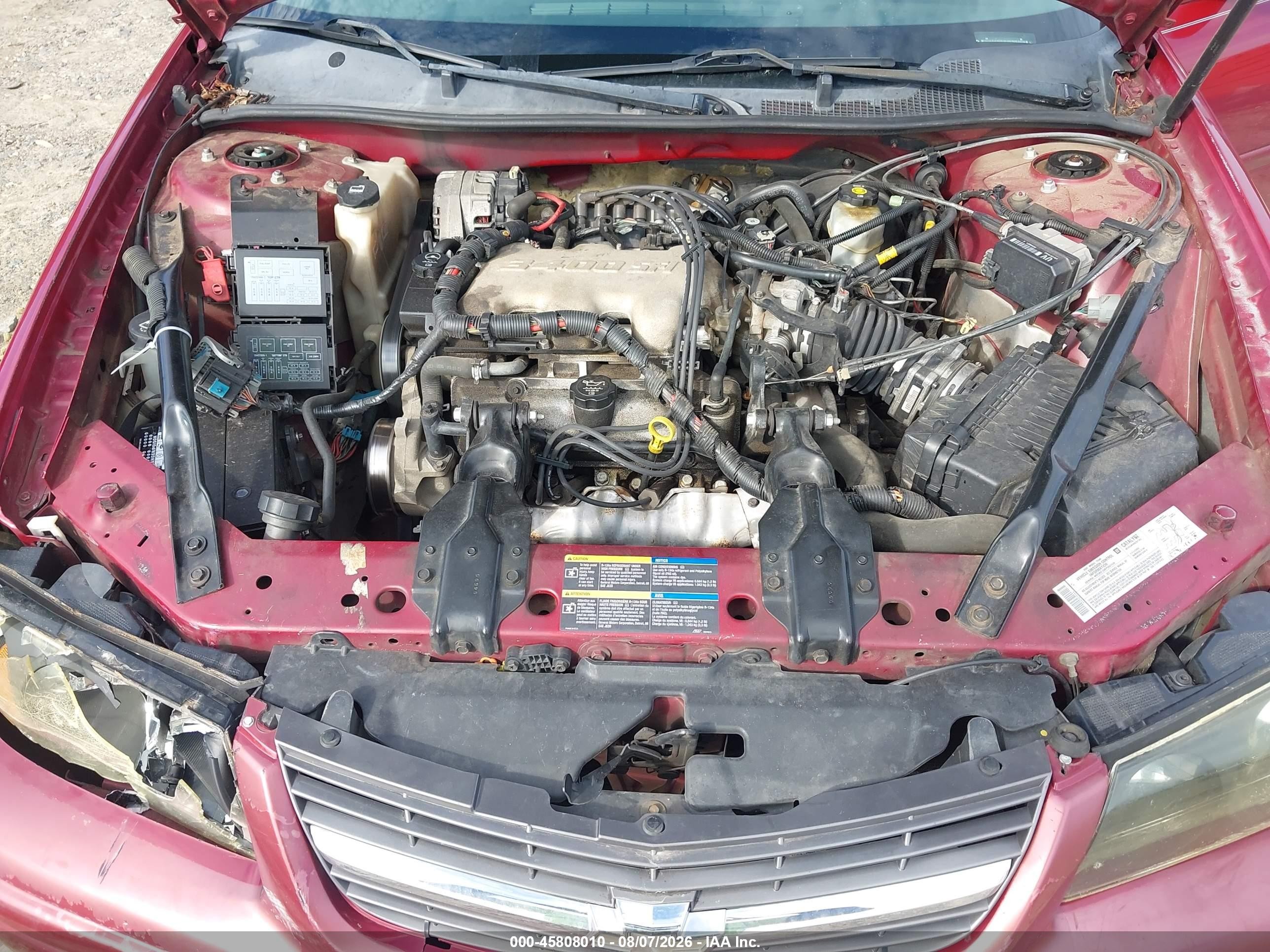 2005 Chevrolet Impala   Maroon vin: 2G1WF52E459327926