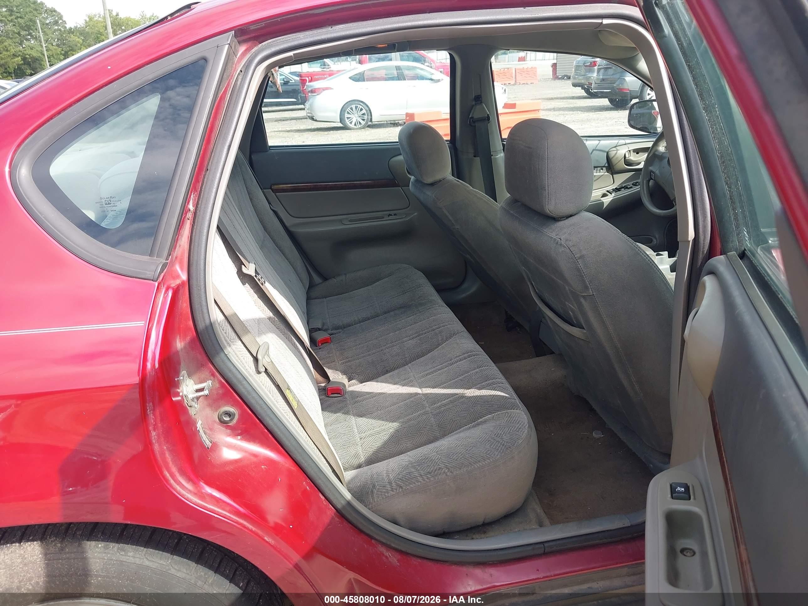 2005 Chevrolet Impala   Maroon vin: 2G1WF52E459327926