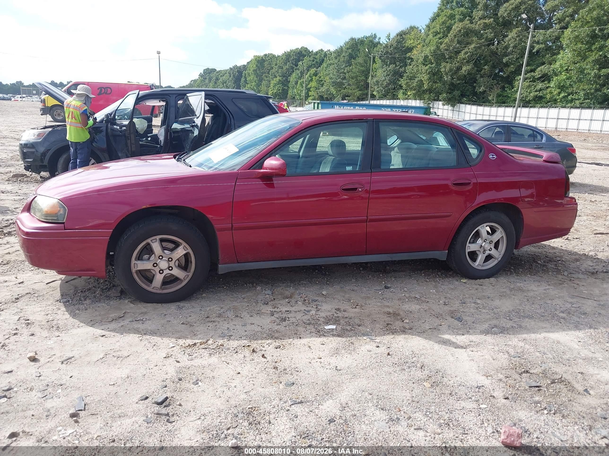 2005 Chevrolet Impala   Maroon vin: 2G1WF52E459327926