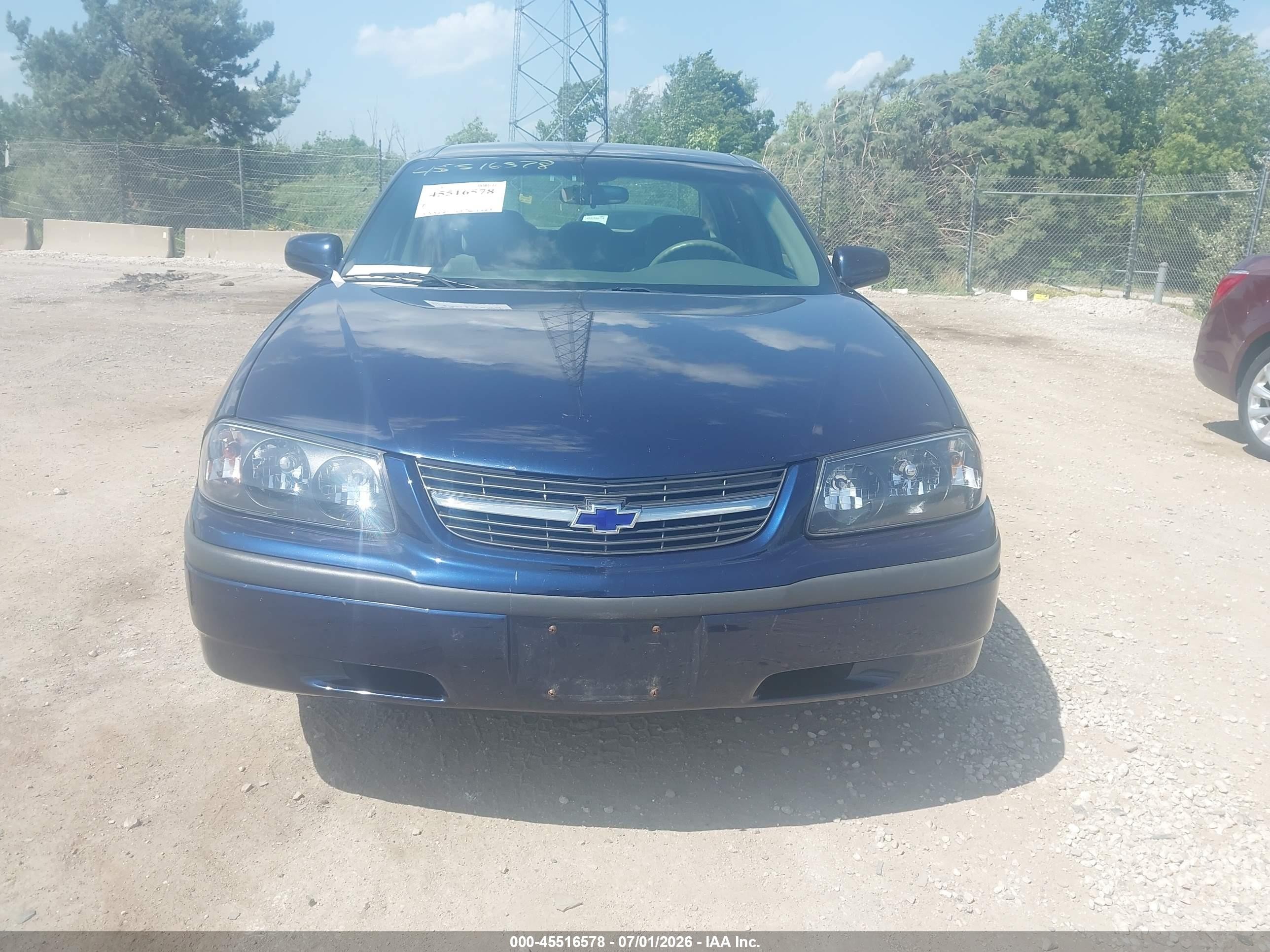 2001 Chevrolet Impala   Dark Blue vin: 2G1WF52E519312717