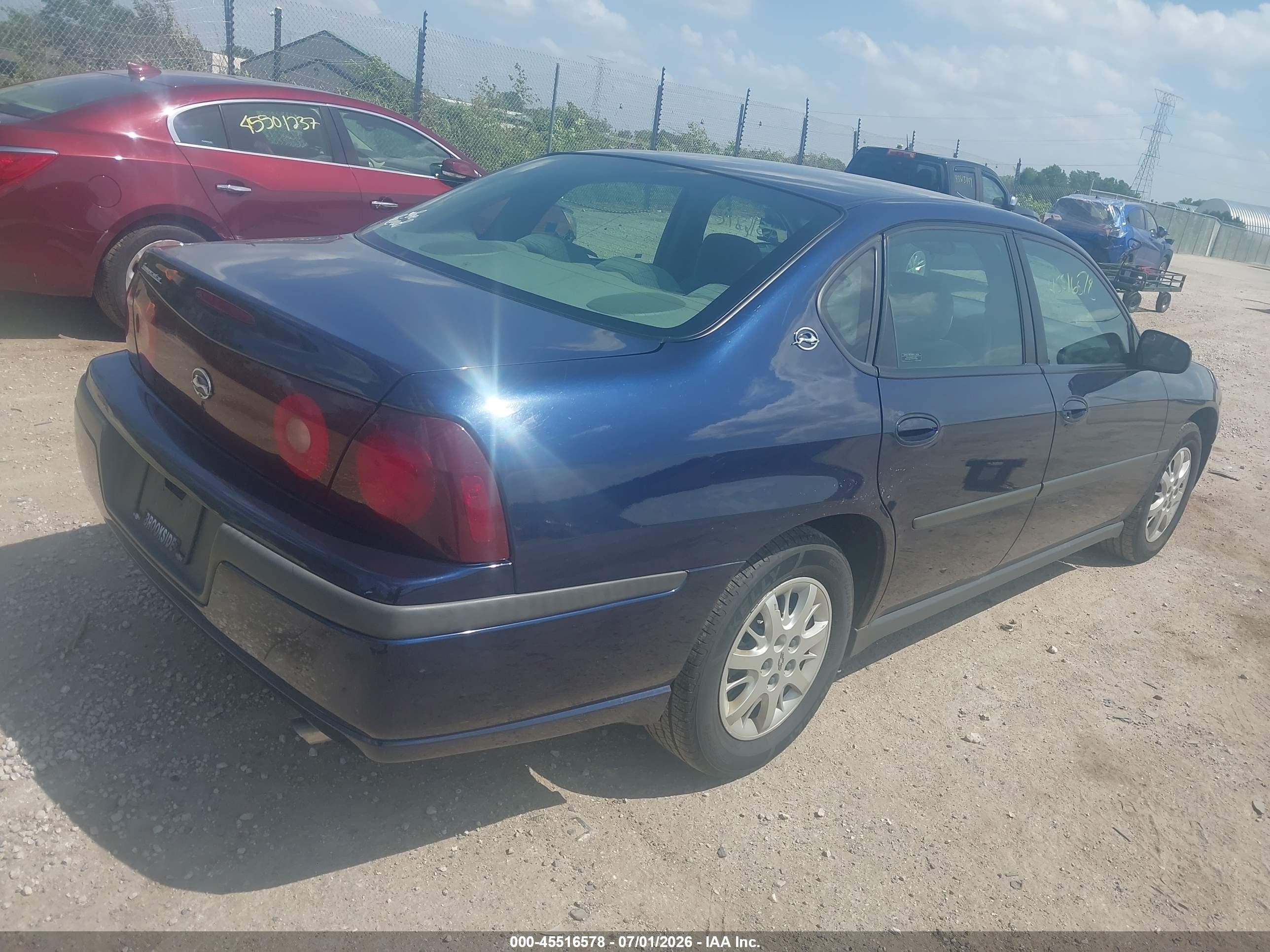 2001 Chevrolet Impala   Dark Blue vin: 2G1WF52E519312717