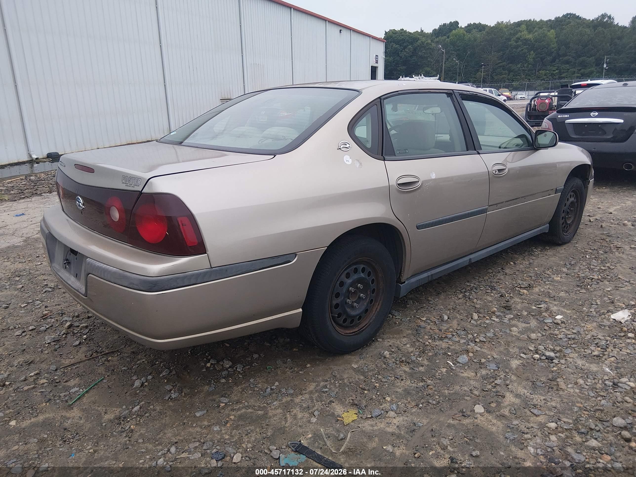 2002 Chevrolet Impala   Gold vin: 2G1WF52E529359716