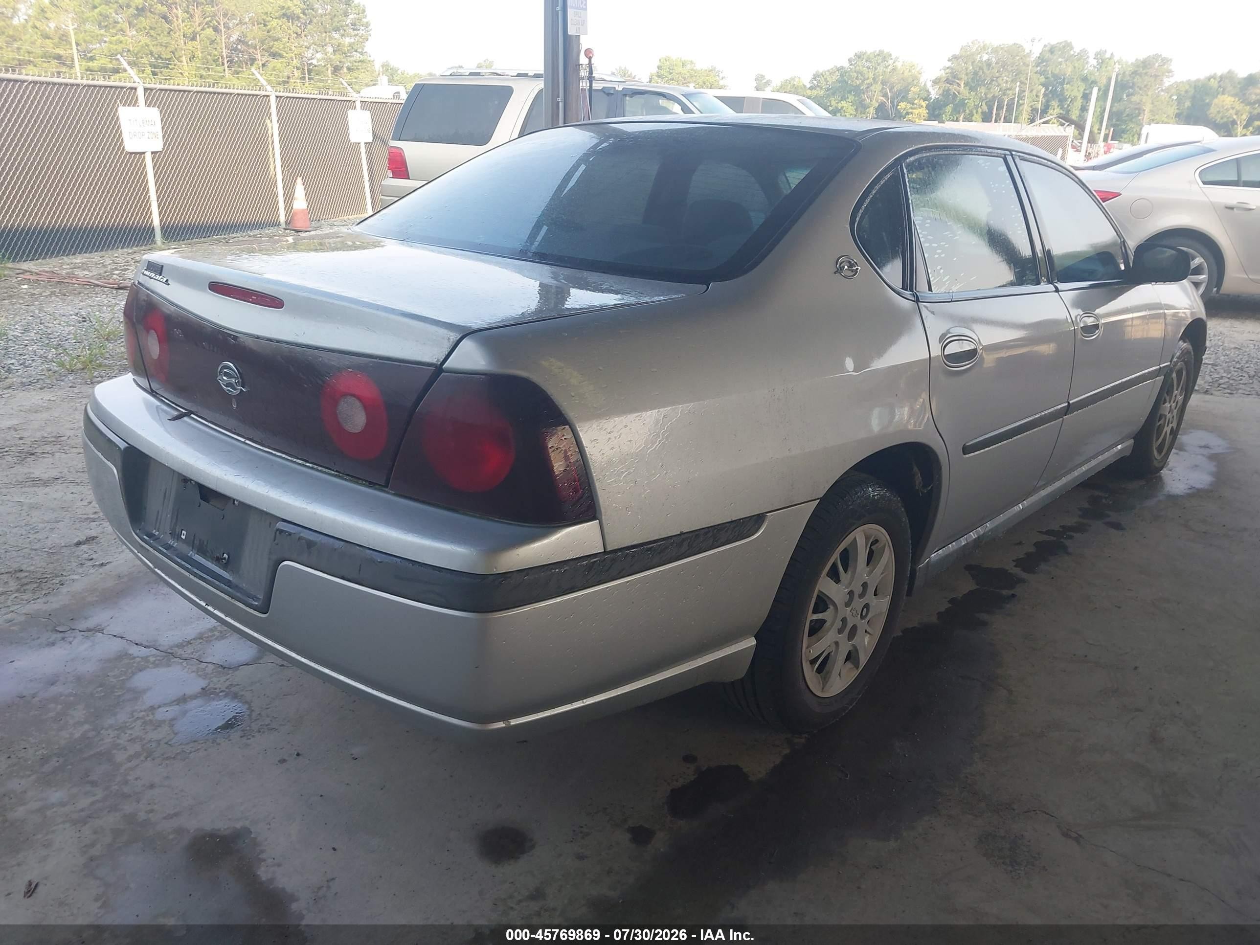 2003 Chevrolet Impala   Серебряный vin: 2G1WF52E539104596